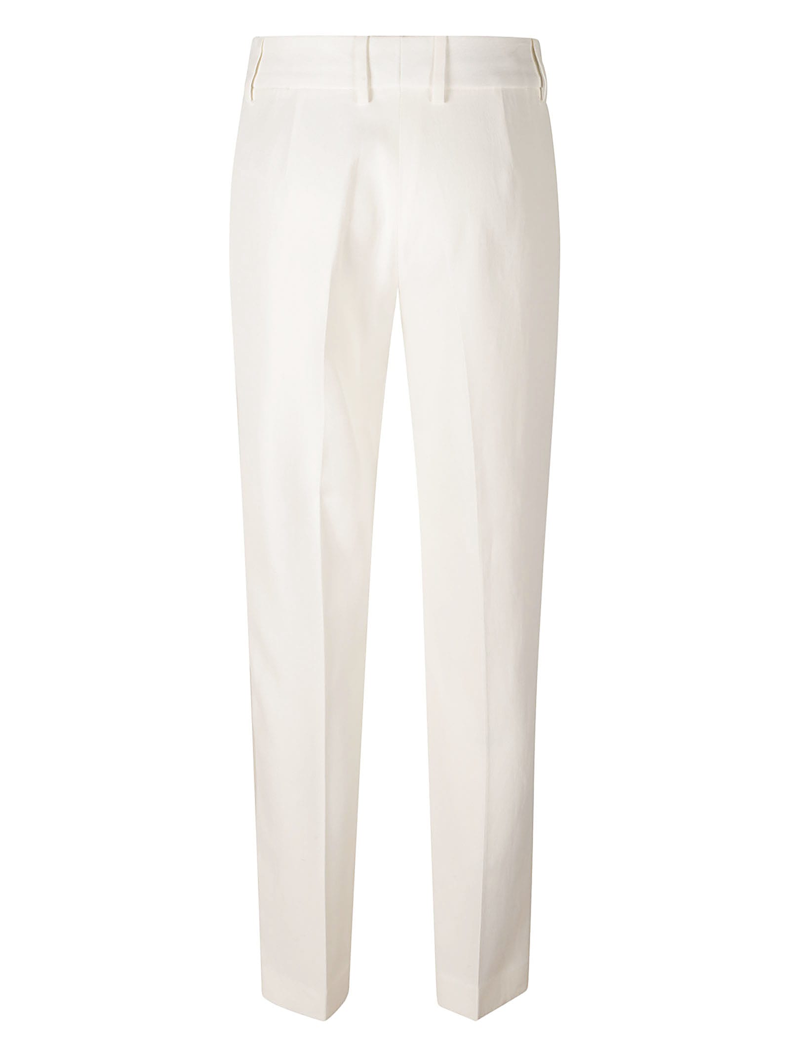 Shop Ermanno Scervino Regular Plain Trousers In White