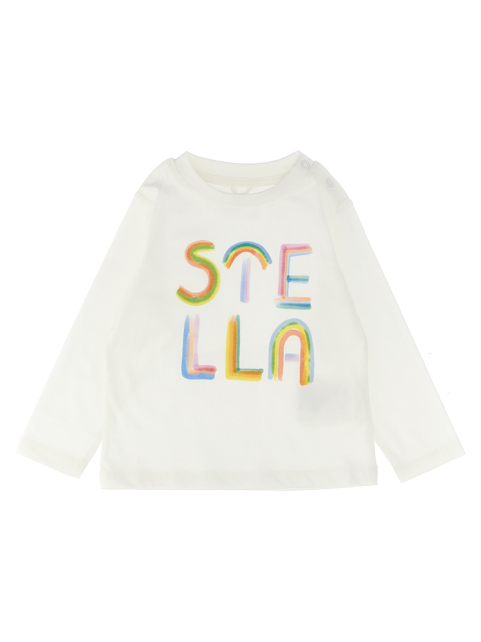 Stella Mccartney Babies' T-shirt Stella Rainbow In White