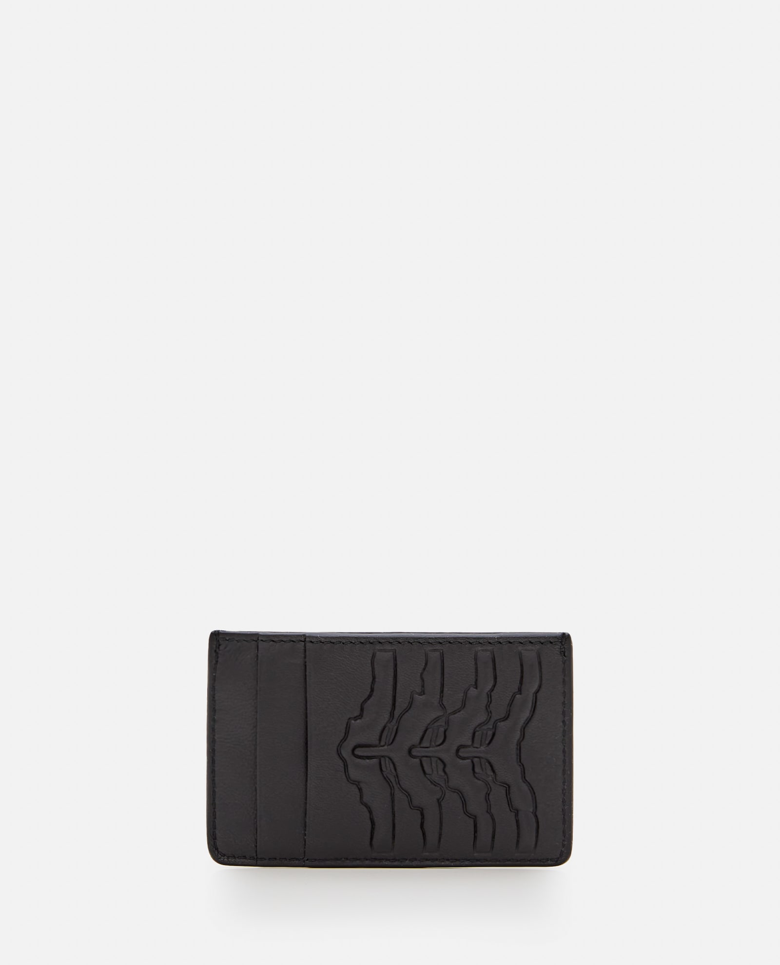 Shop Alexander Mcqueen Leather Card Holder In Black
