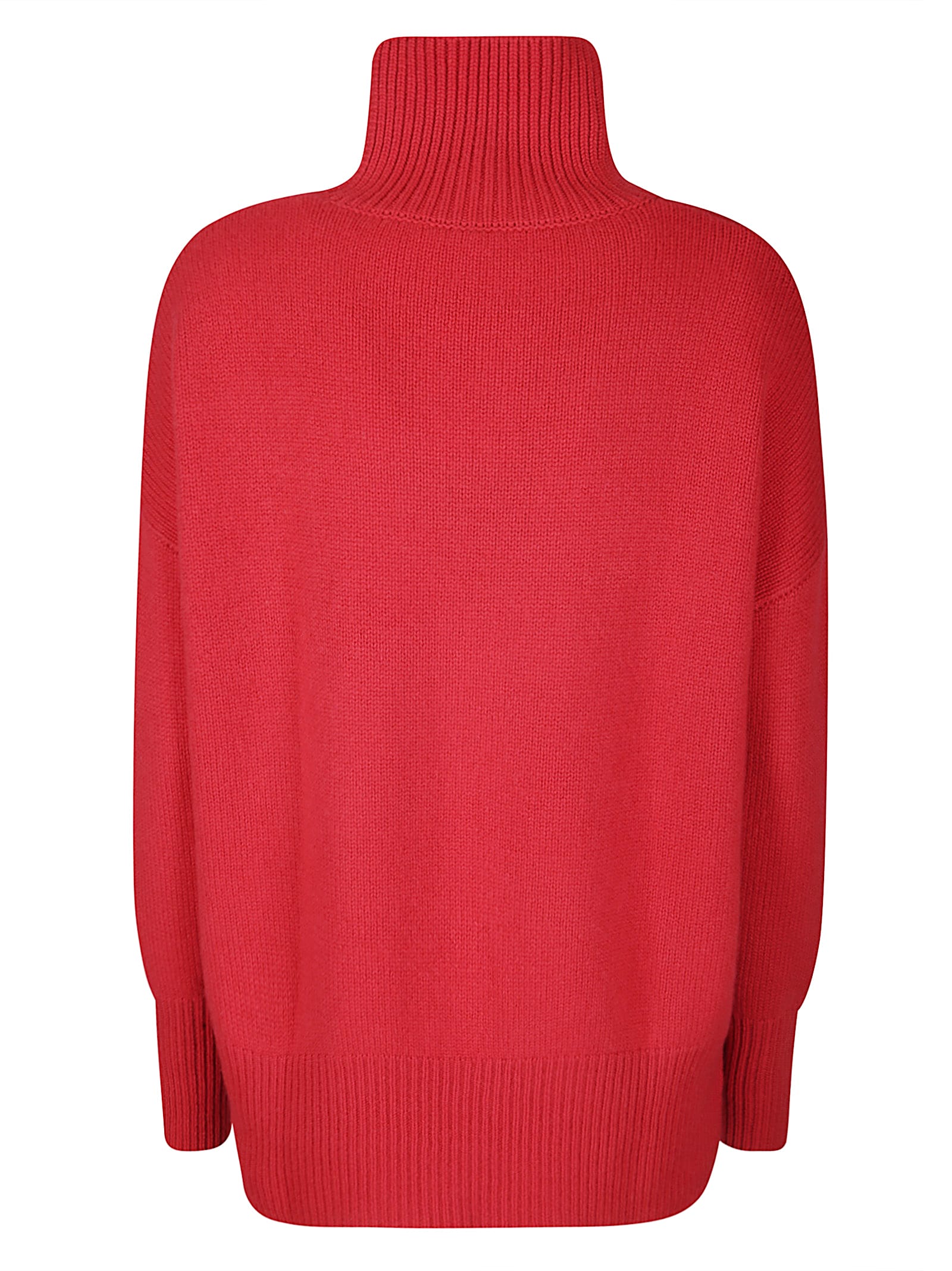 Lisa Yang Asymmetrical Oversized Cashmere Knit Sweater In Red