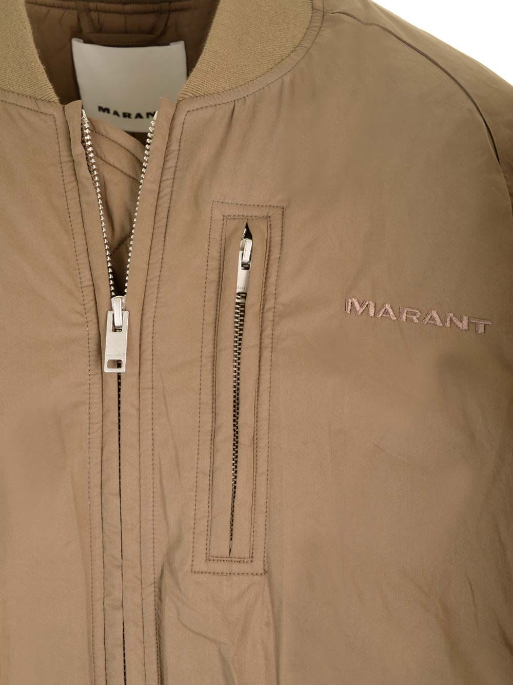 Shop Isabel Marant Bakya Oversize Bomber Jacket In Green