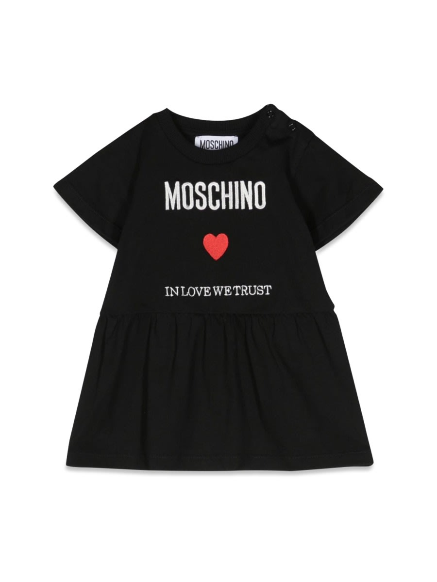Shop Moschino Dress In Black