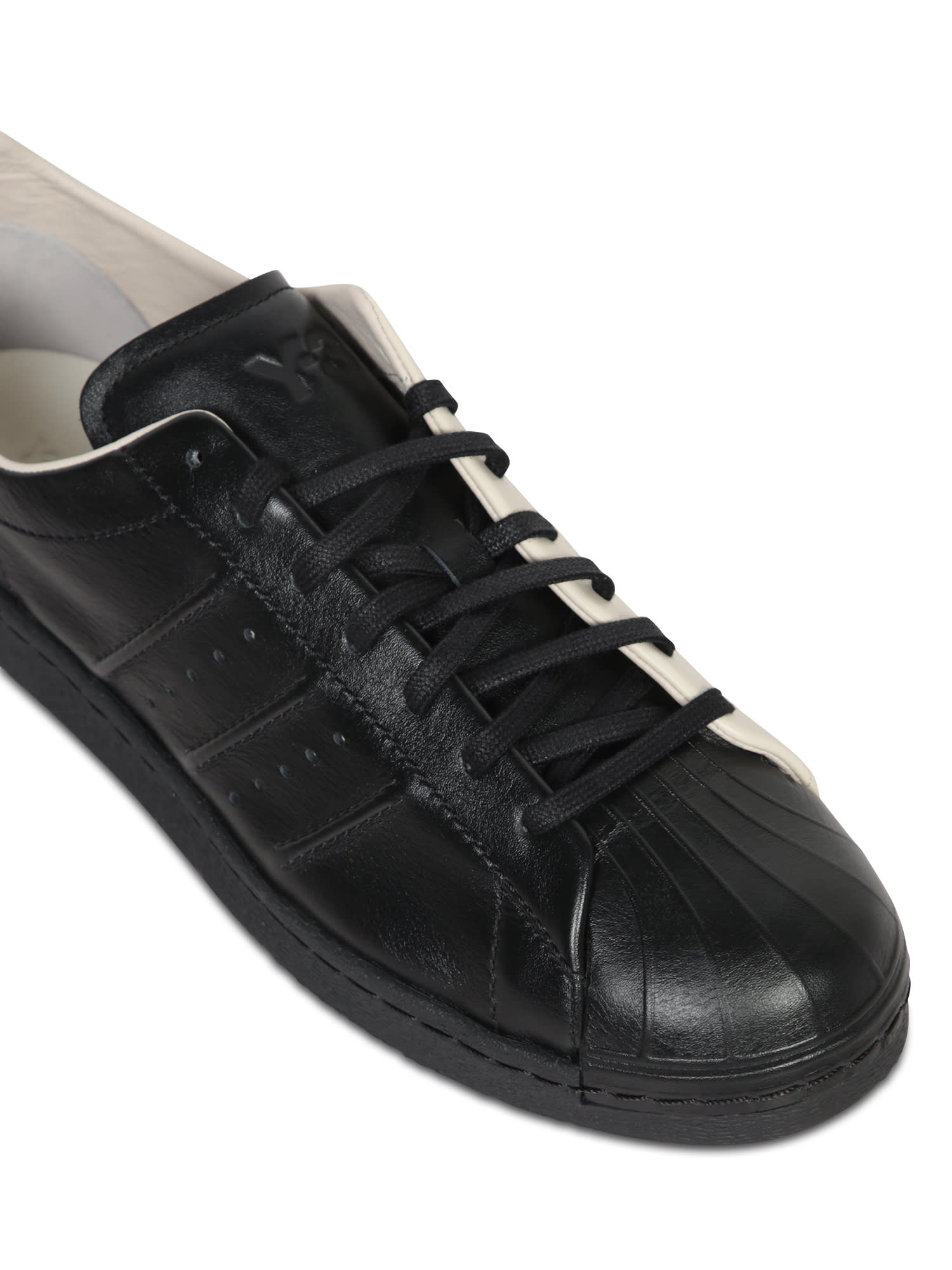 Y-3 Black And White Sneakers In Black