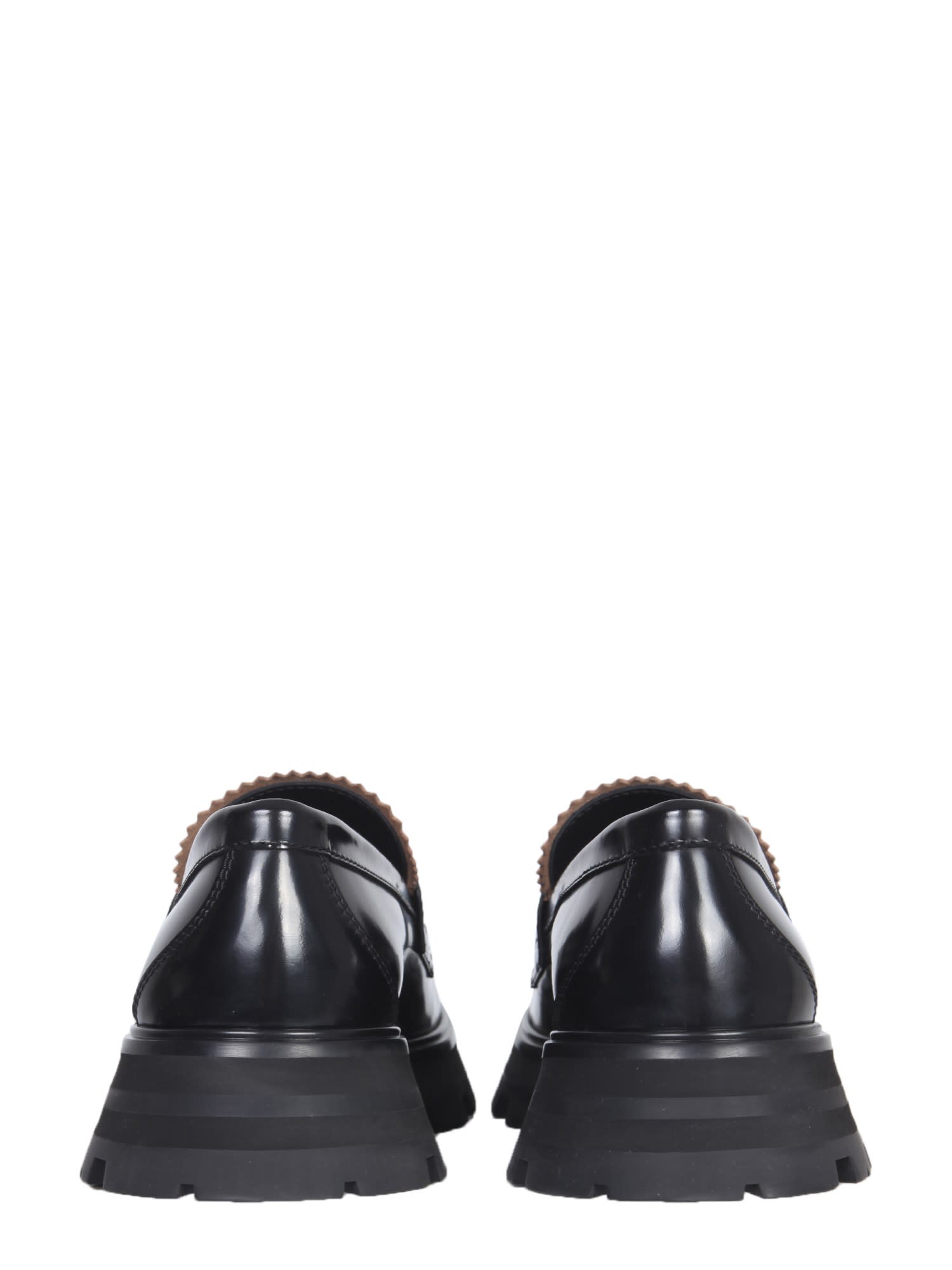 Shop Alexander Mcqueen Wander Loafers In Black