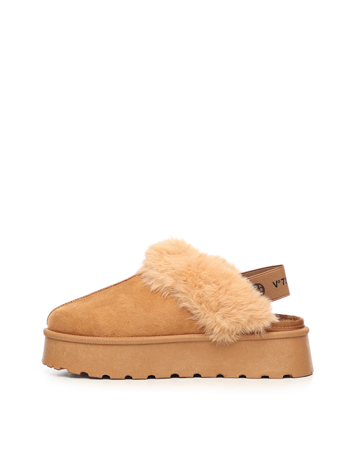 V73 Sophie Slippers With Logo In Brown