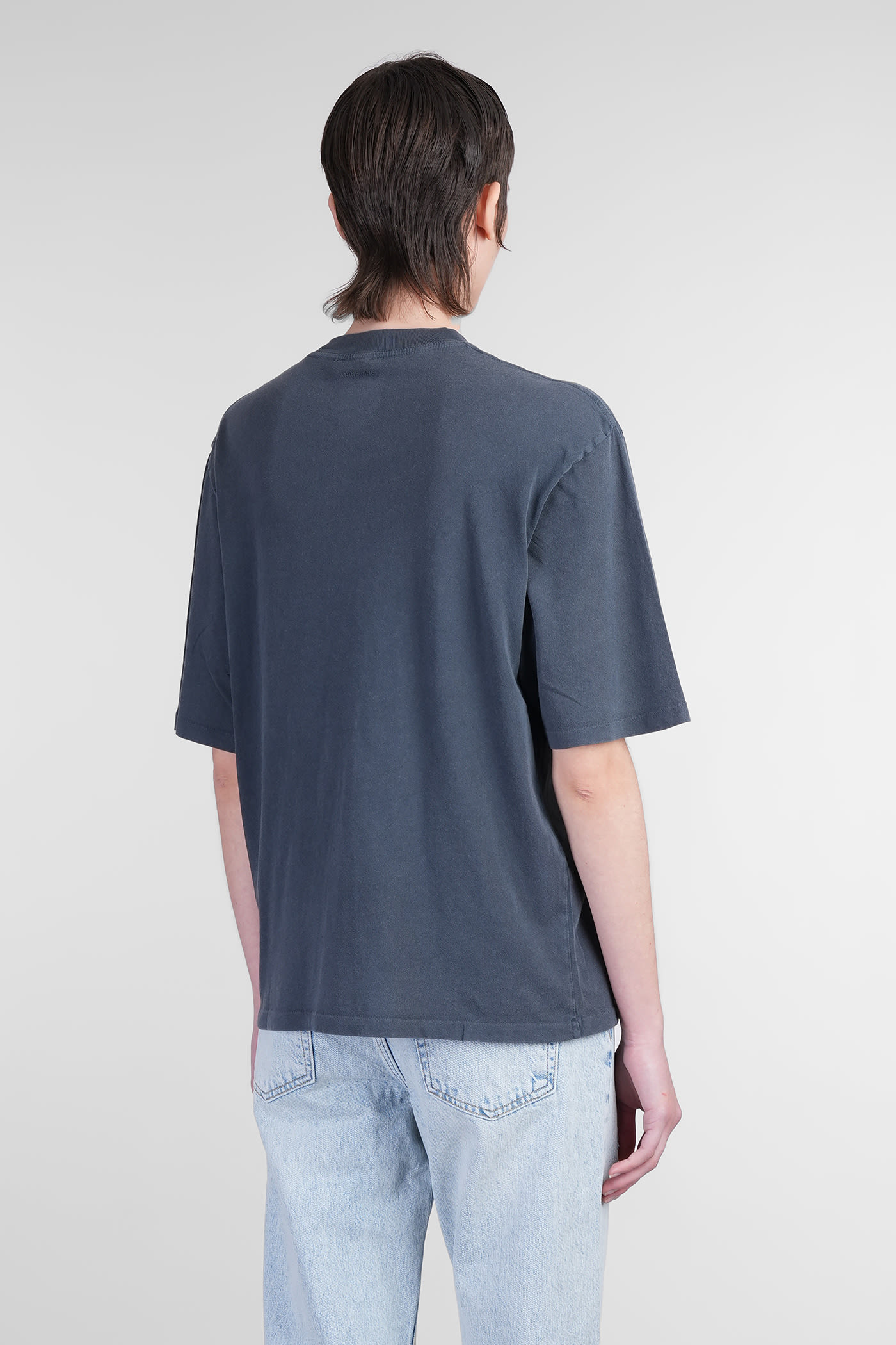 ANINE BING AVI T-SHIRT IN BLACK COTTON