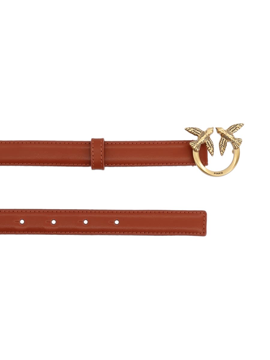 Pinko Love Berry Belt In Brown