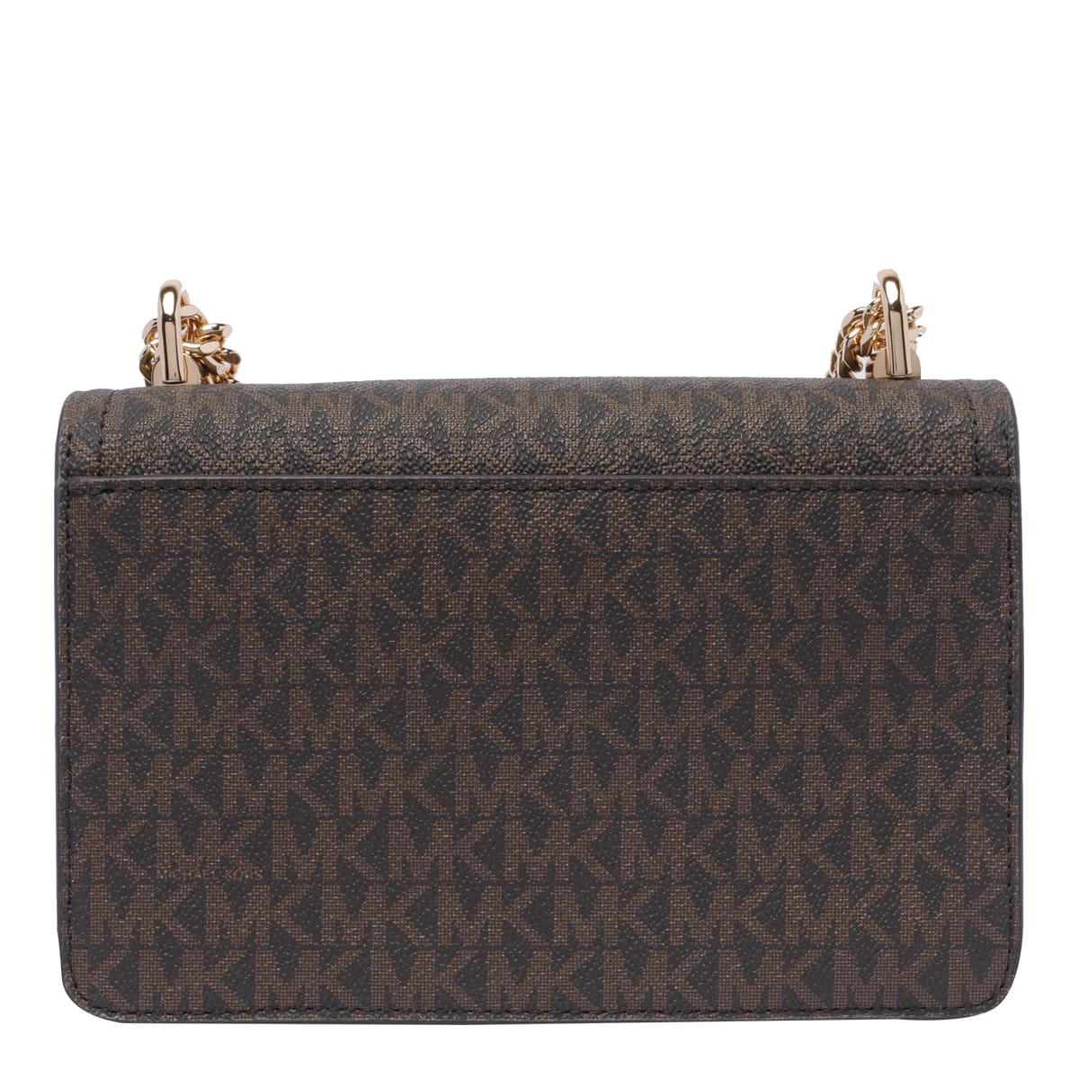 Shop Michael Michael Kors Extra Small Heather Crossbody Bag In Brown