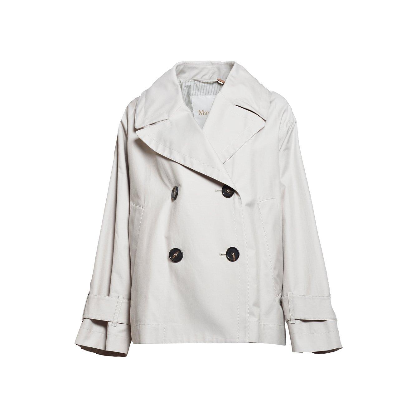 Shop Max Mara The Cube Jtrench Double-breasted Long Coat In Sabbia