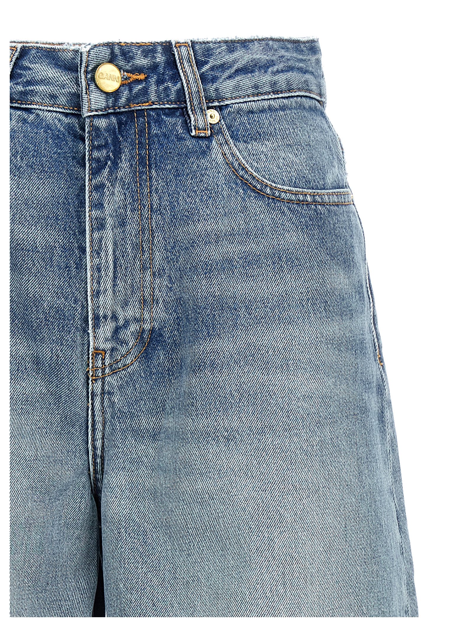 Shop Ganni Carrot Jeans In Clear Blue