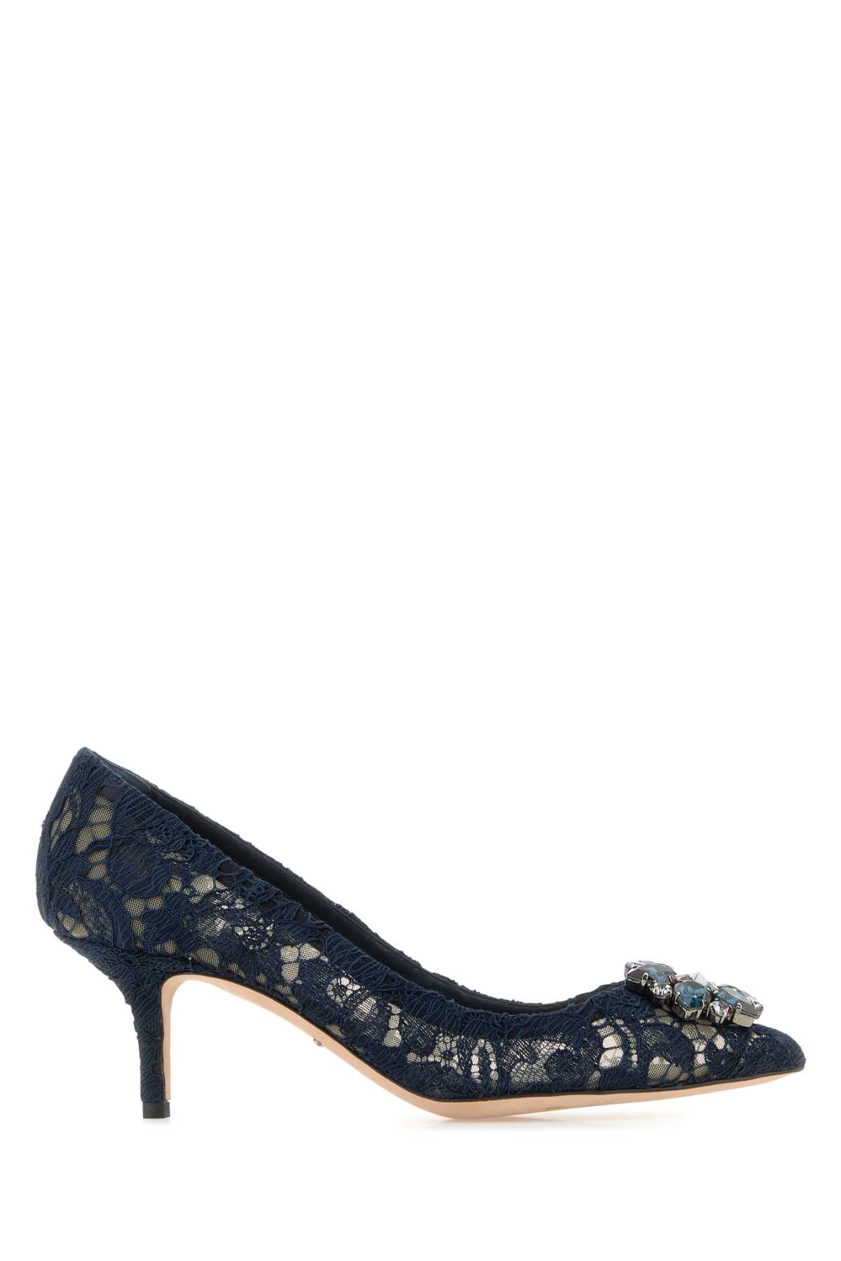 Midnight Blue Lace Pumps