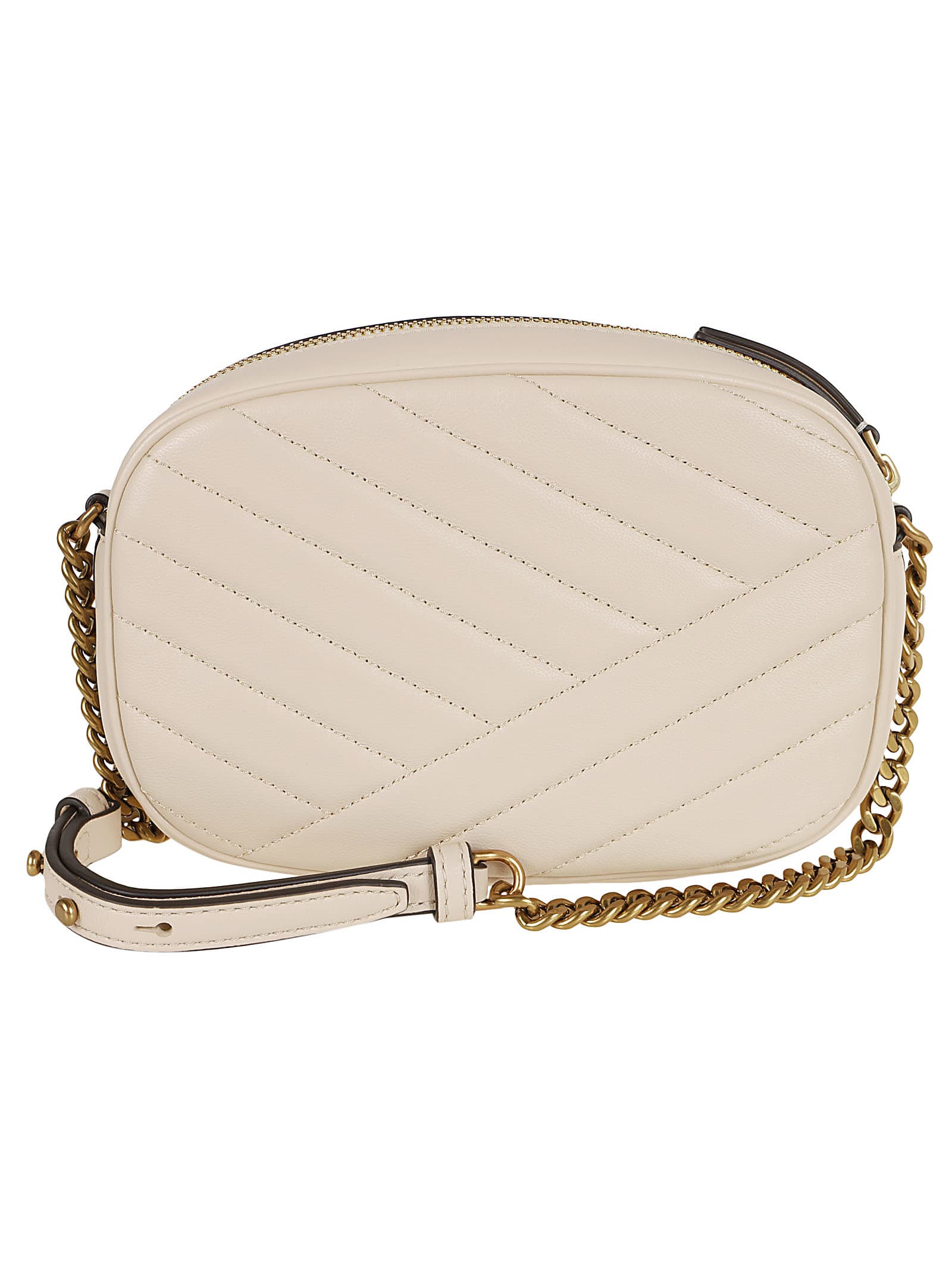 Shop Tory Burch Kira Chevron Camera Bag In New Cream