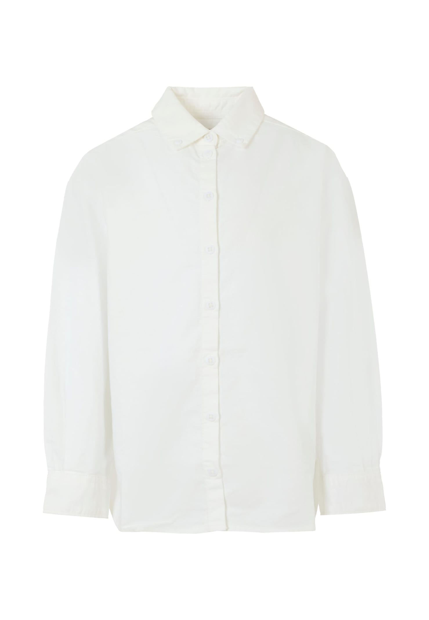 Calvin Klein Long-sleeve Button-down Shirt In White