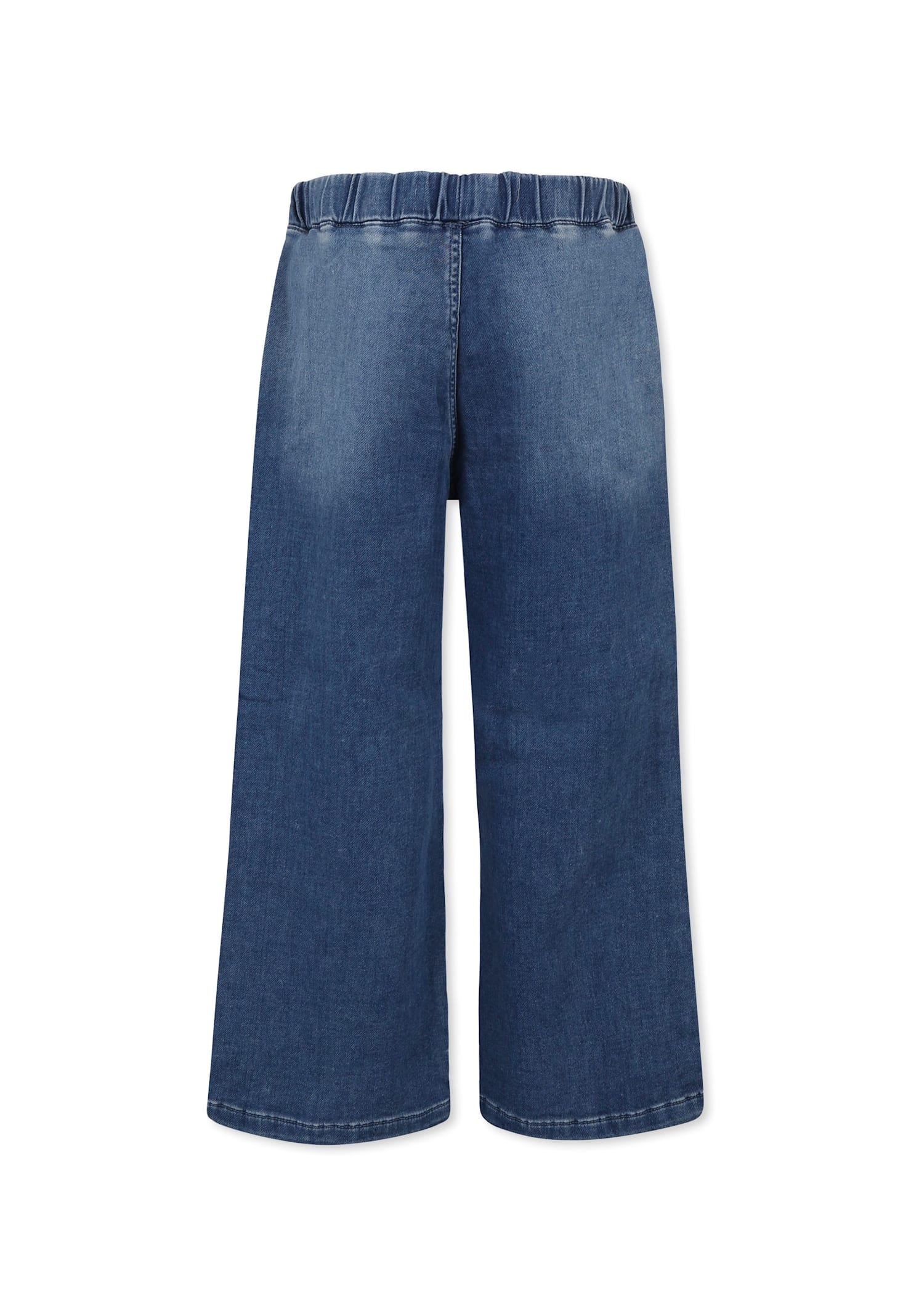 Msgm Logo-print Jeans In Blue