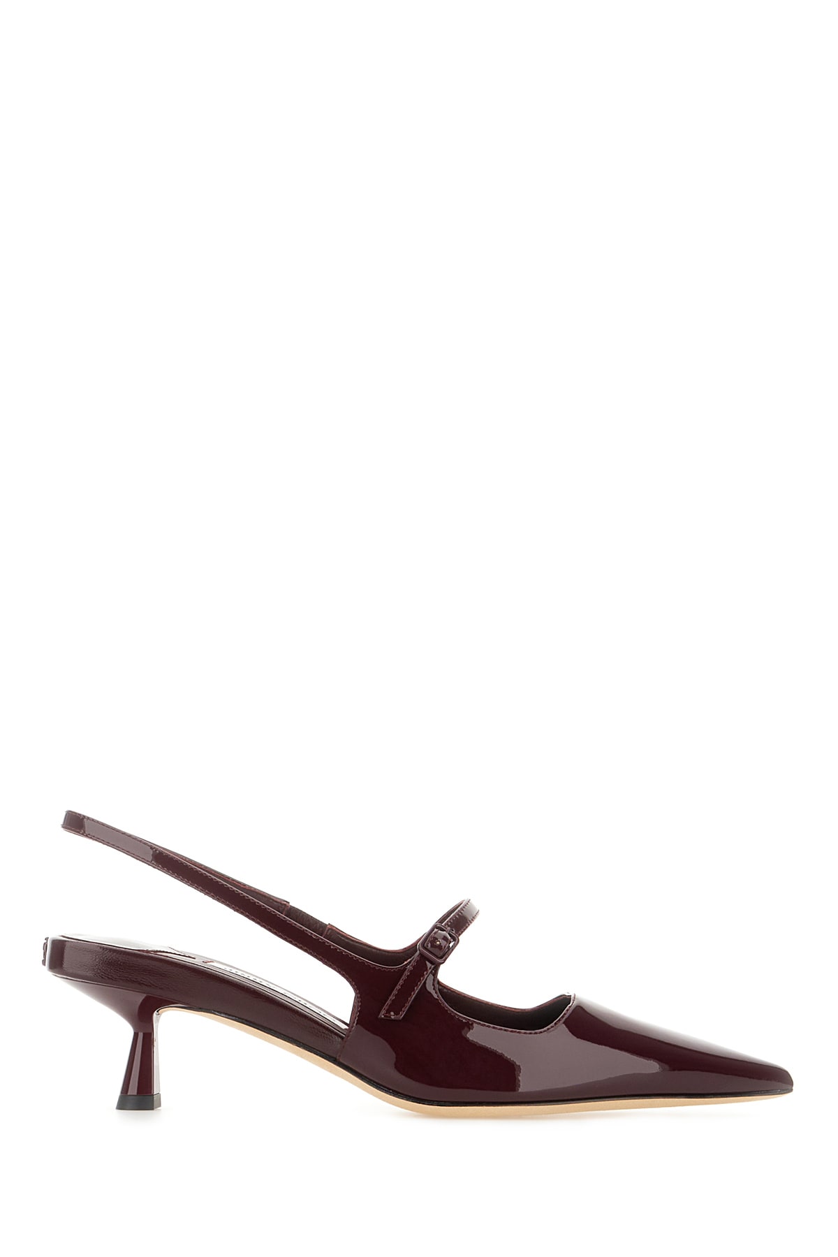 Shop Jimmy Choo Plum Leather Didi Pumps In Garnet