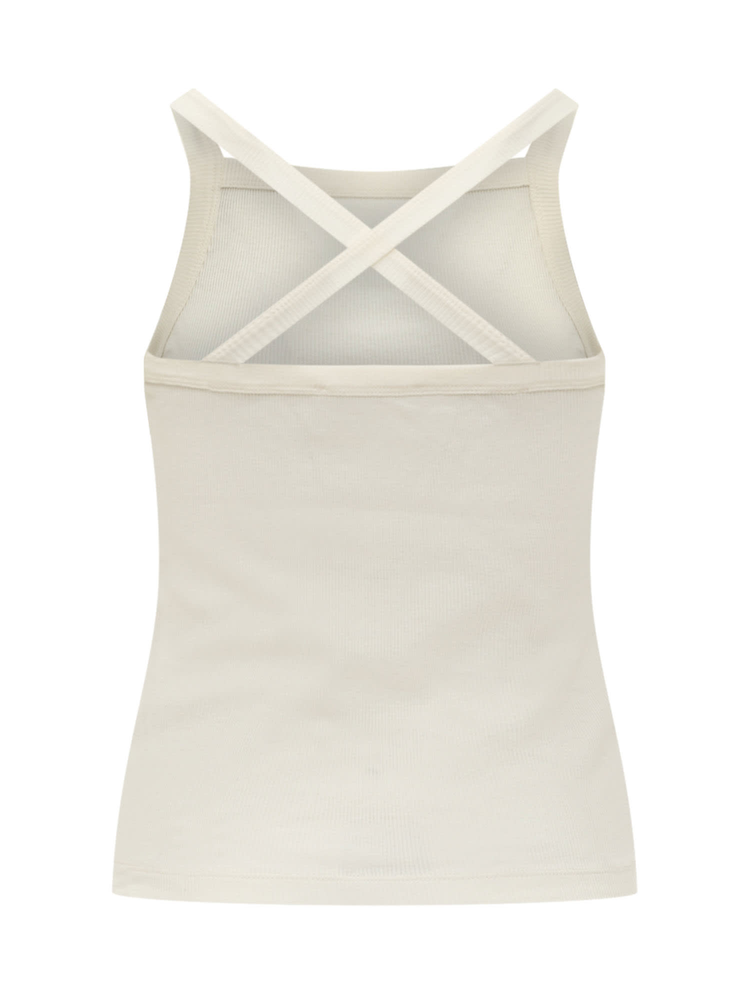 Shop Ba&amp;sh Top With Crossed Straps In Ecru