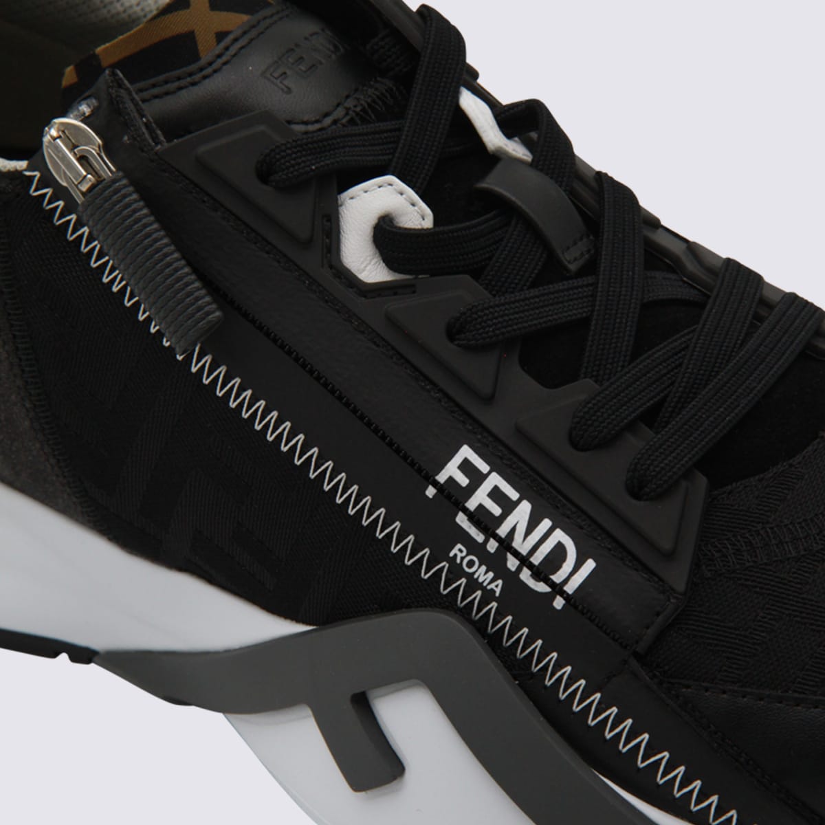 Fendi Men Flusso Di Scarpe Da Ginnastica In Black