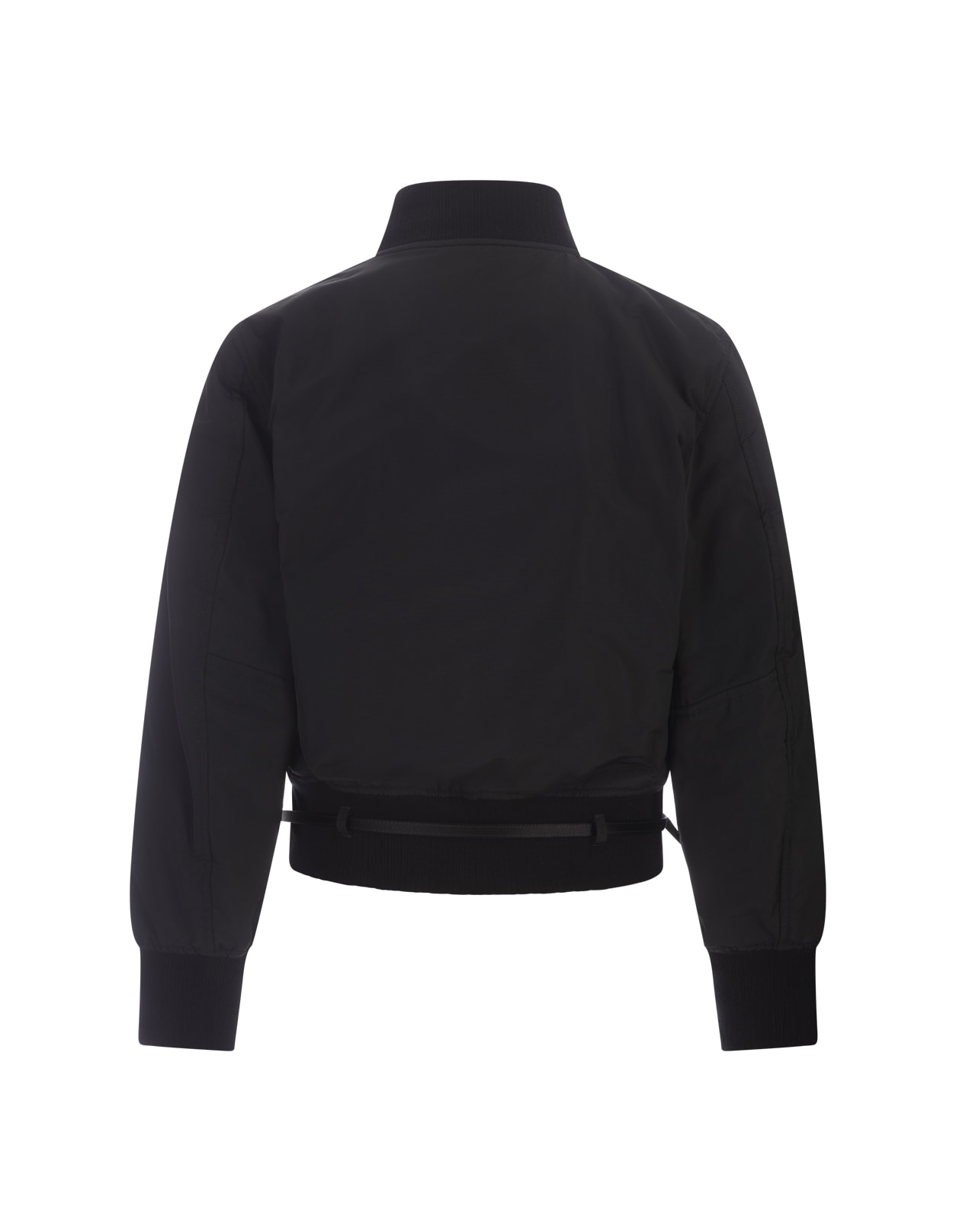 Shop Givenchy Voyou Bomber Jacket In Black Taffeta Cotton