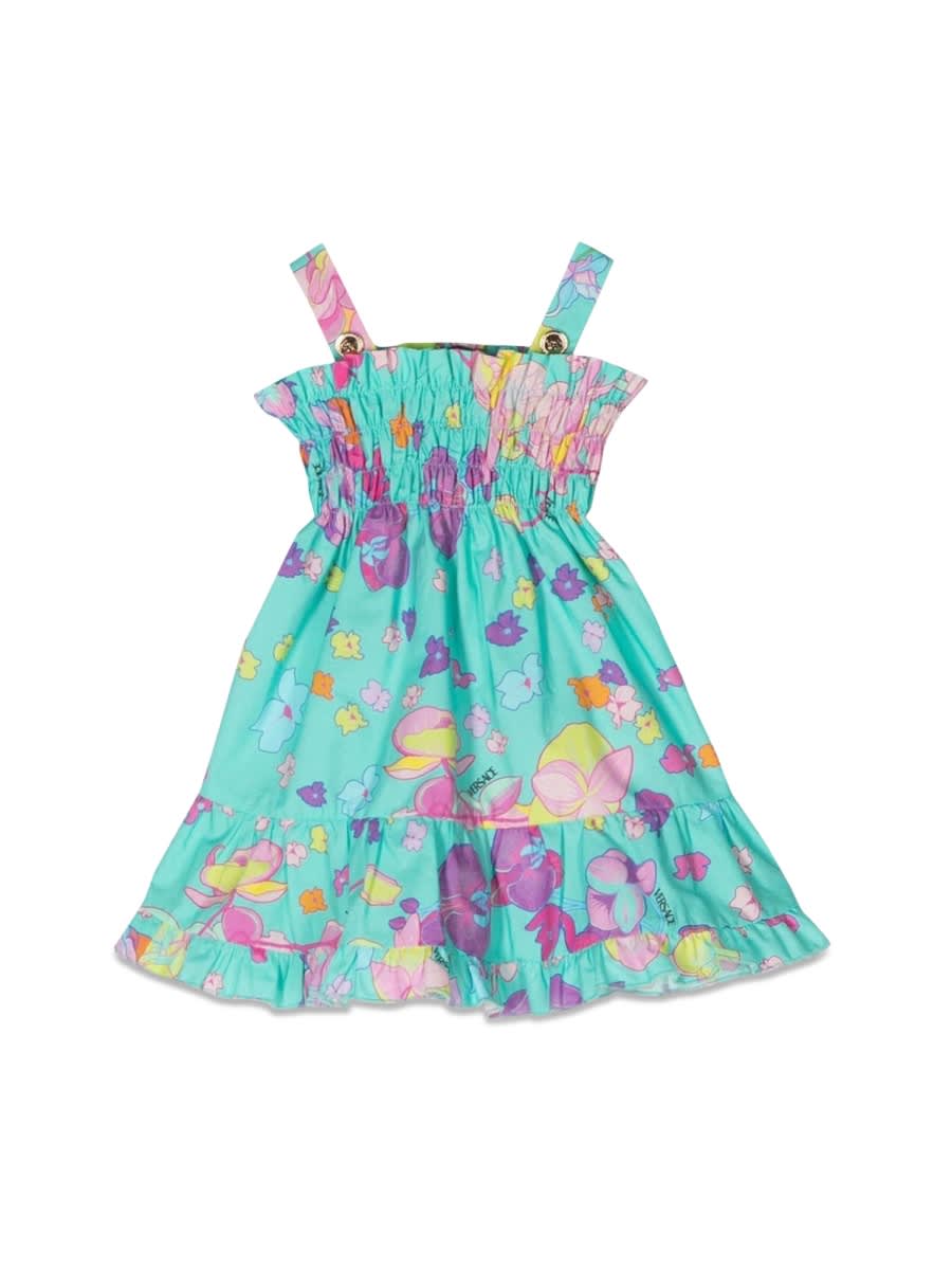 Versace Sm Orchid Baroque Dress