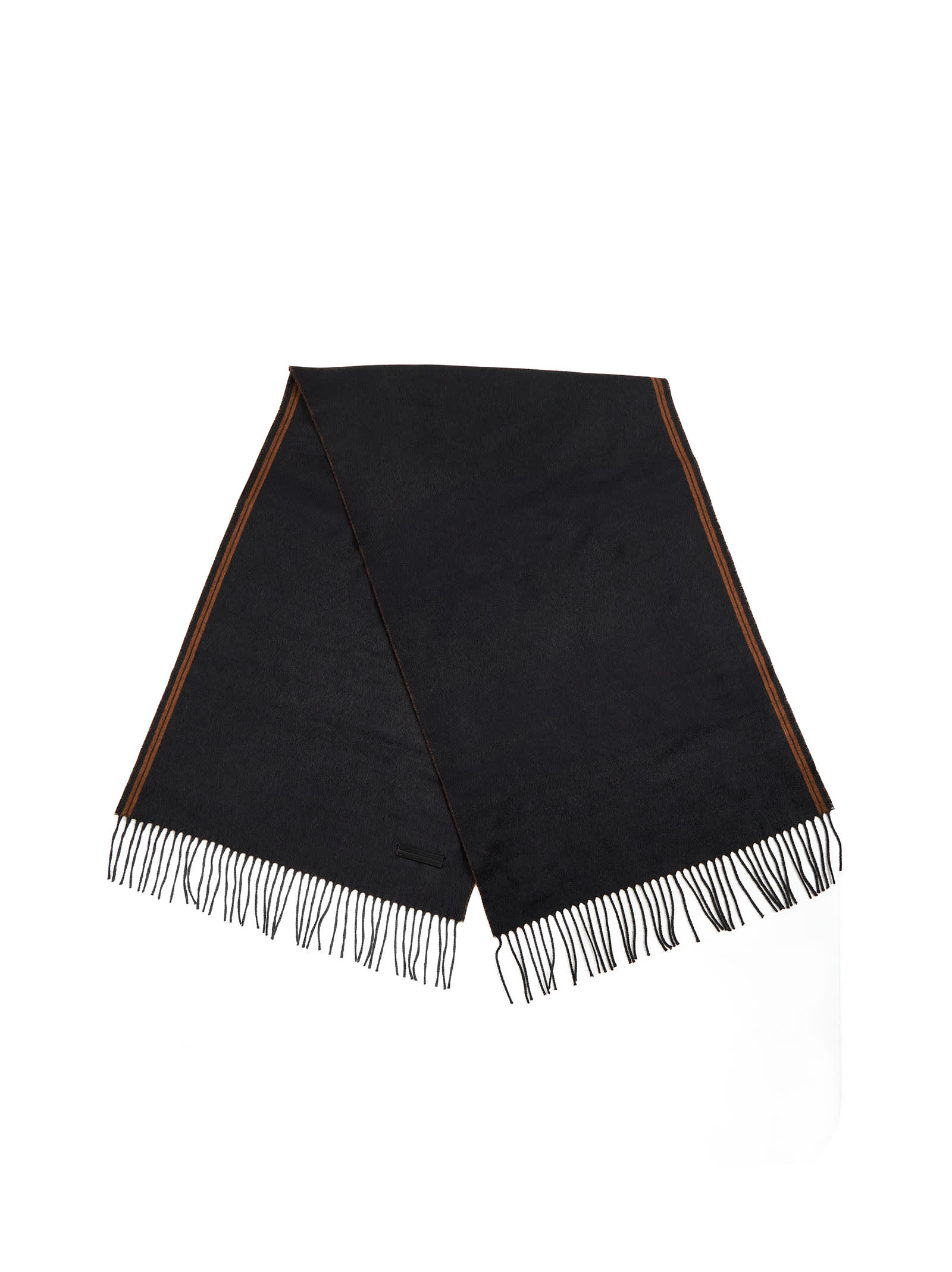 Shop Zegna Scarf In Nero Unito