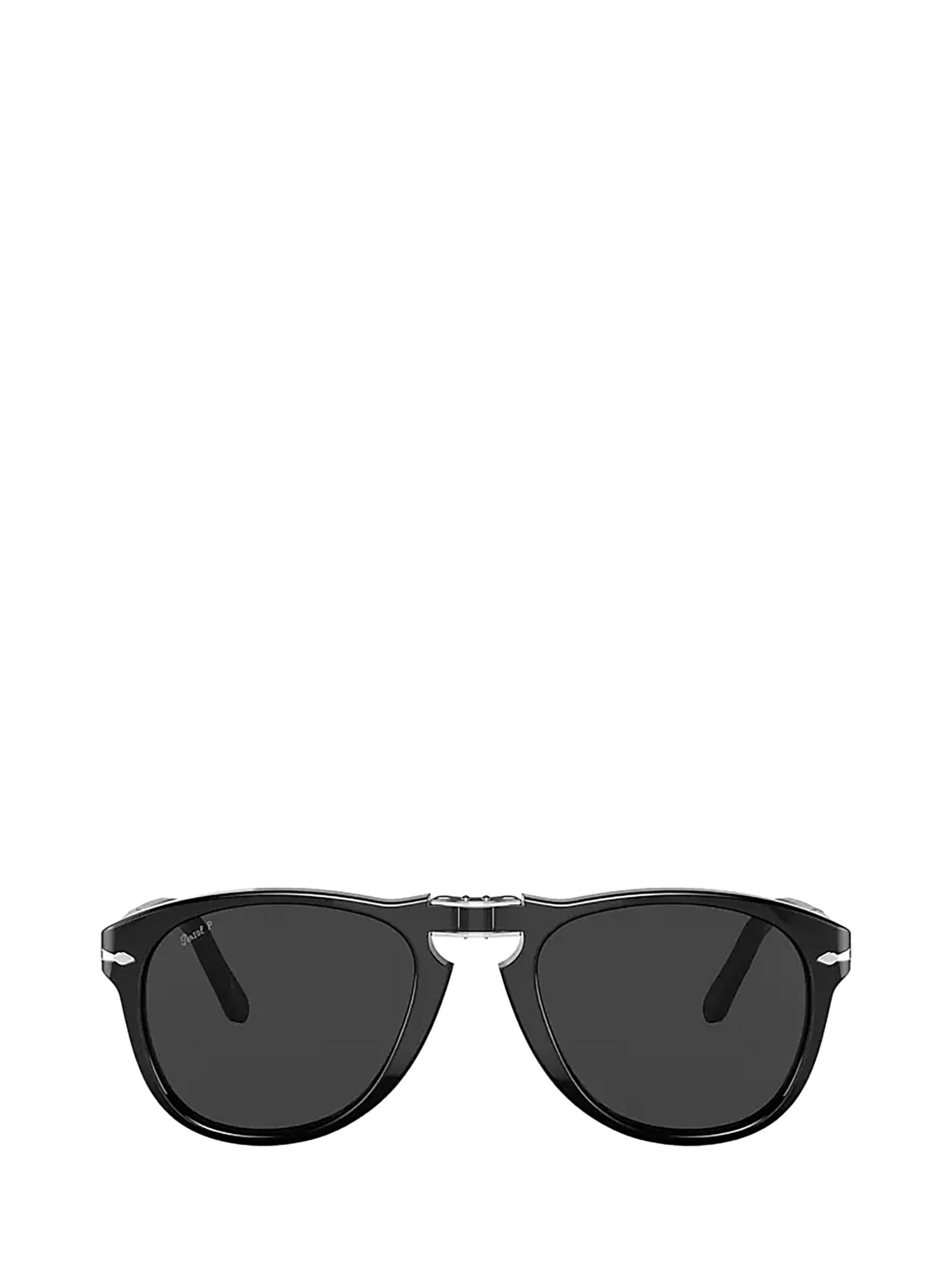 Persol Steve Mcqueen Round-frame Sunglasses In Black