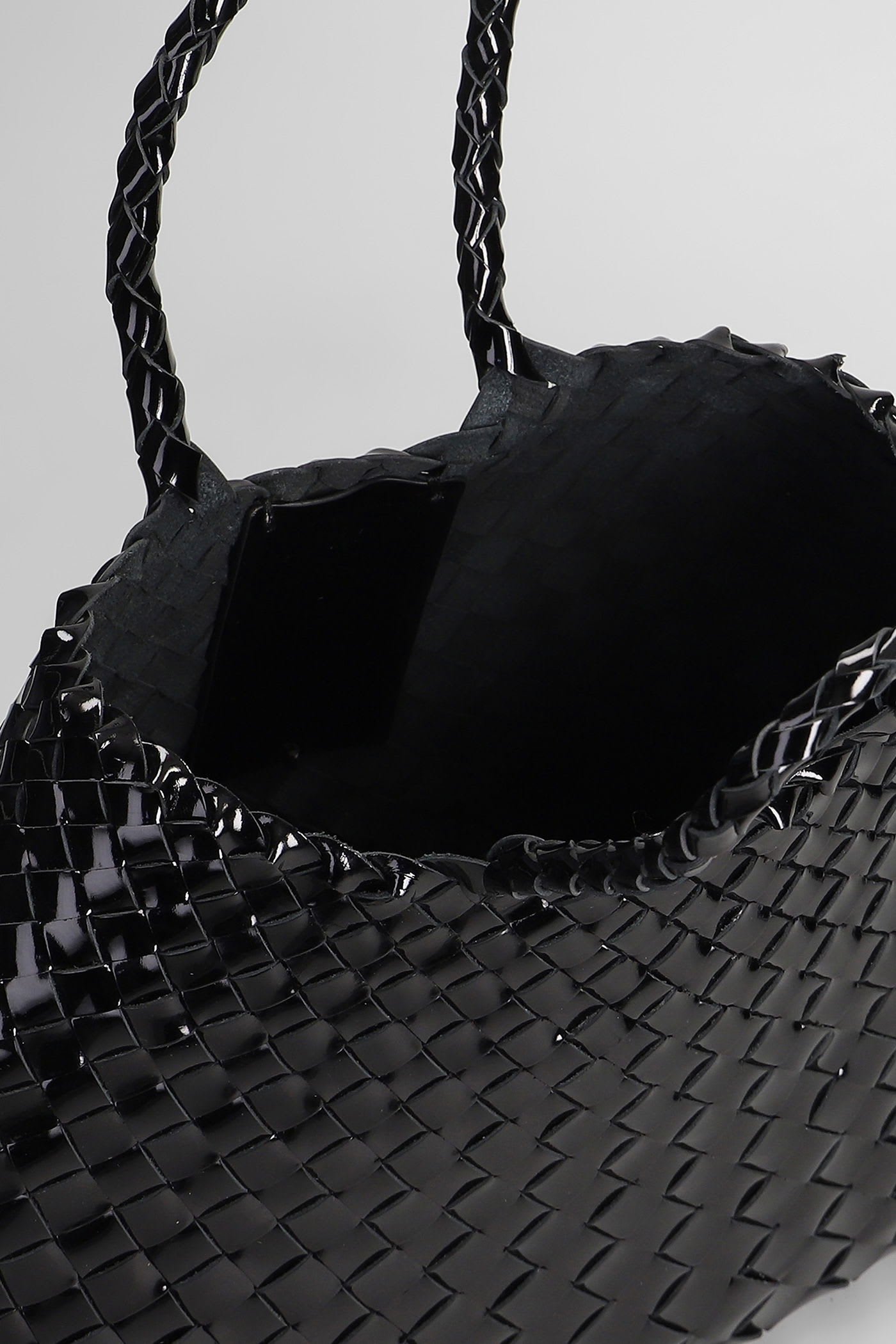 Dragon Diffusion Santa Croce Small Tote In Black Leather In Black