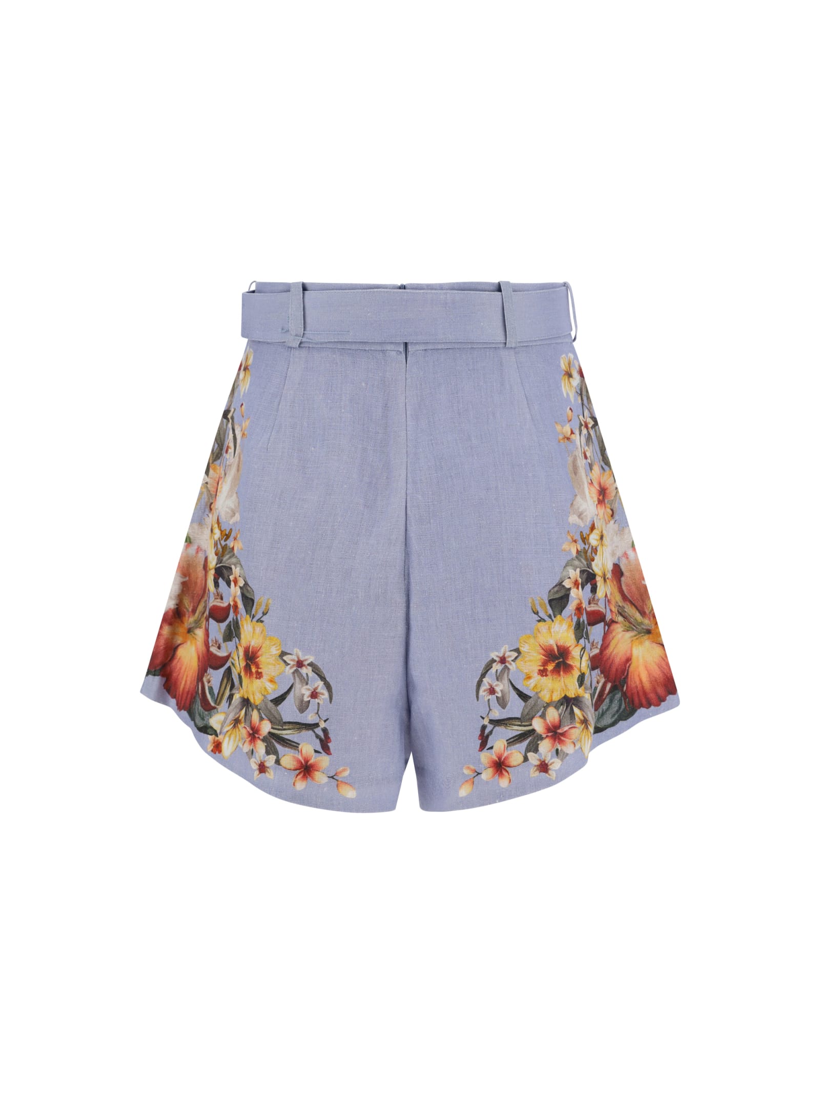 Shop Off-white Lexi Tuck Shorts In Light Blue