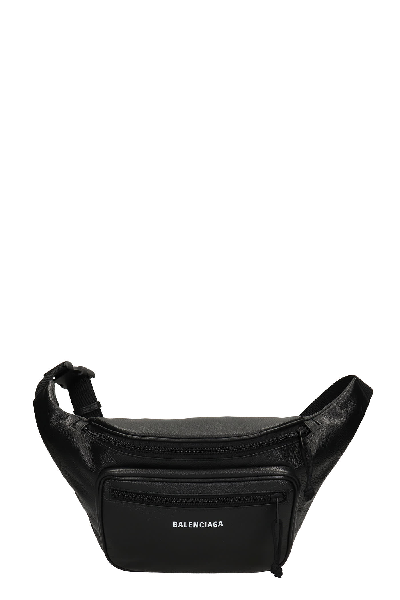 Balenciaga Explorer Waist Bag In Black Leather