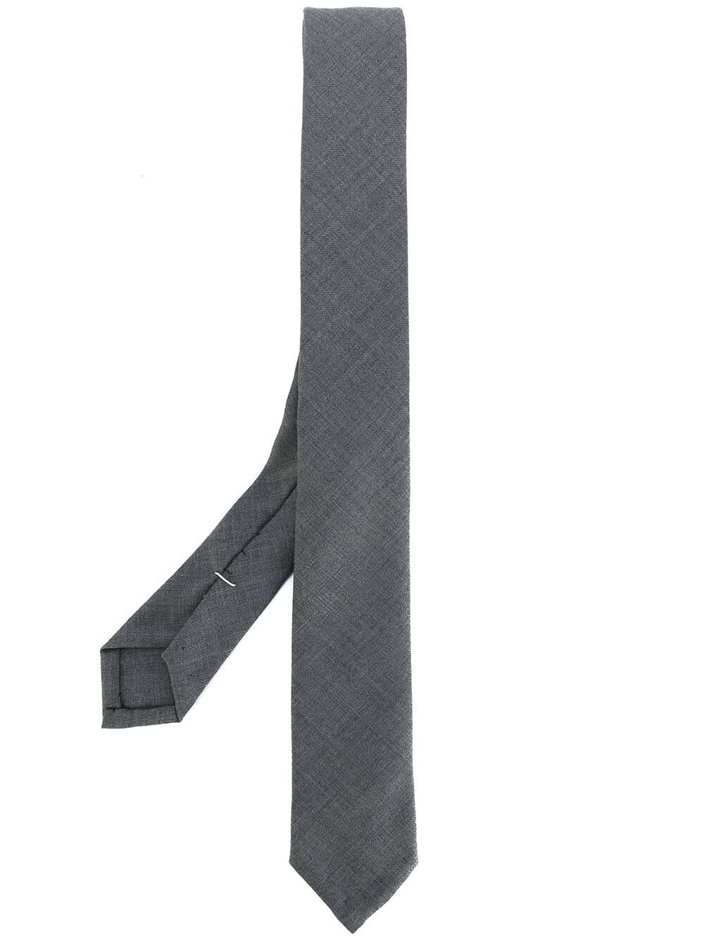 Shop Thom Browne Classic Tie In Super 120 S Twill In Med Grey