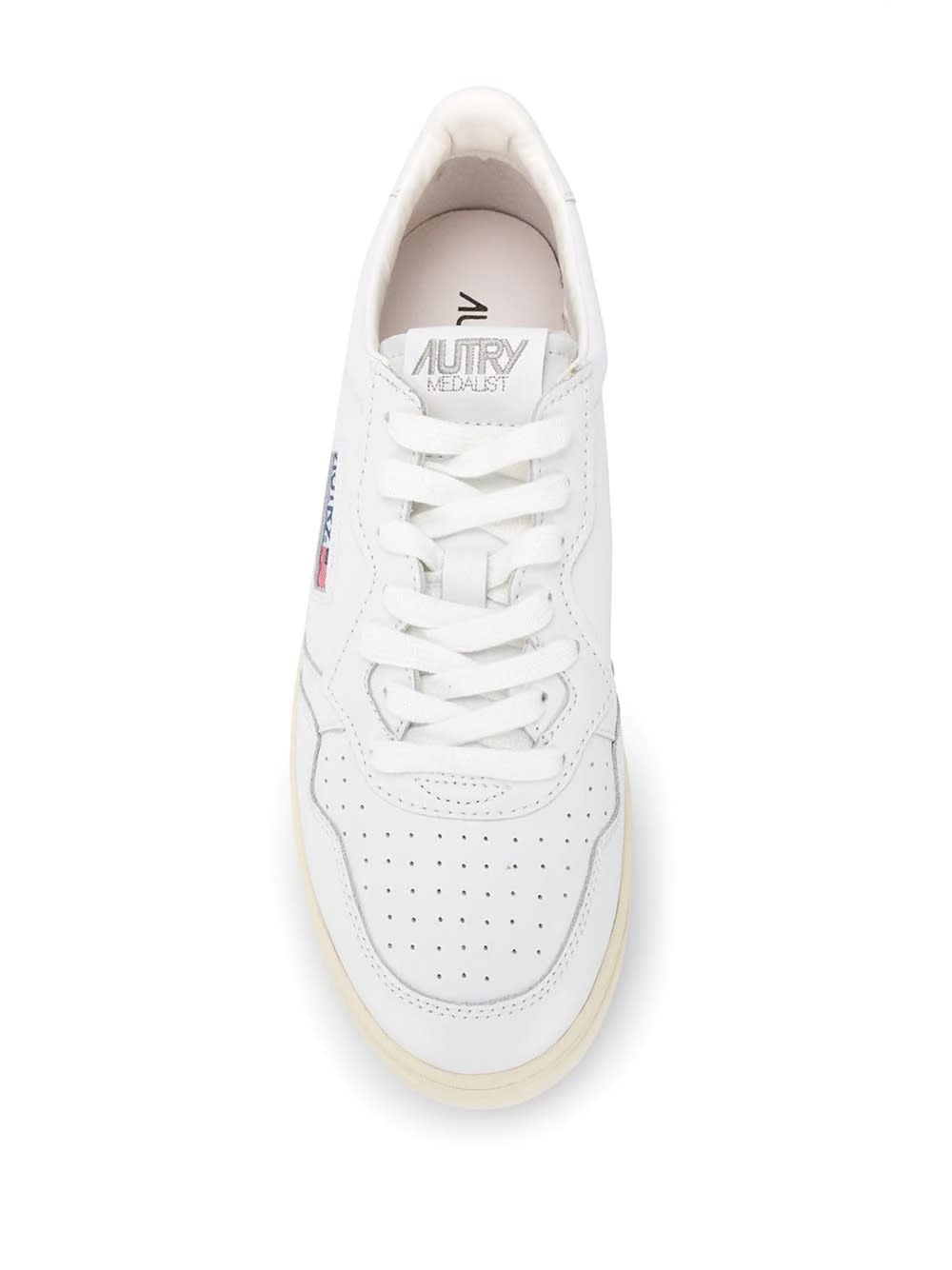 Shop Autry Medalist Low Sneakers In White Leather