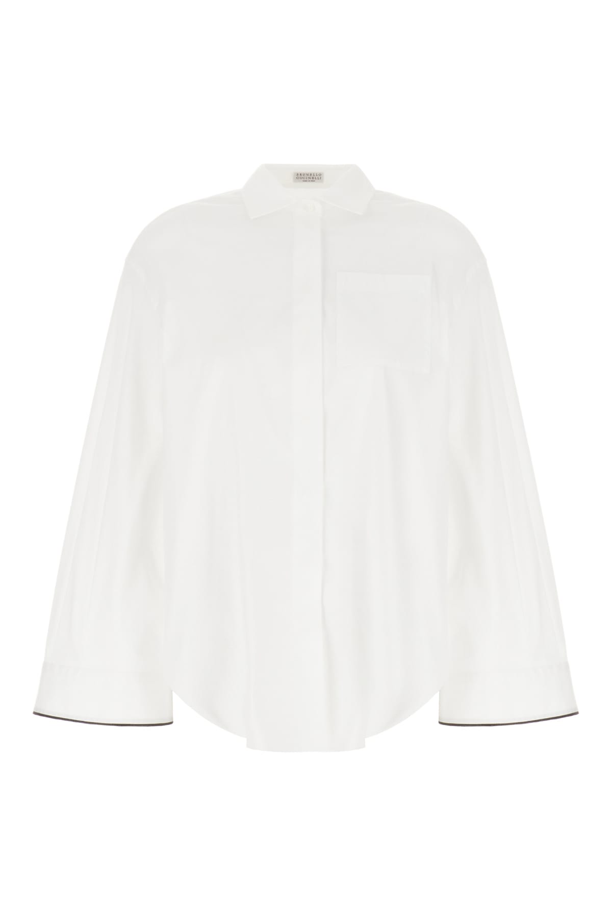 Brunello Cucinelli White Cotton Blend Shirt