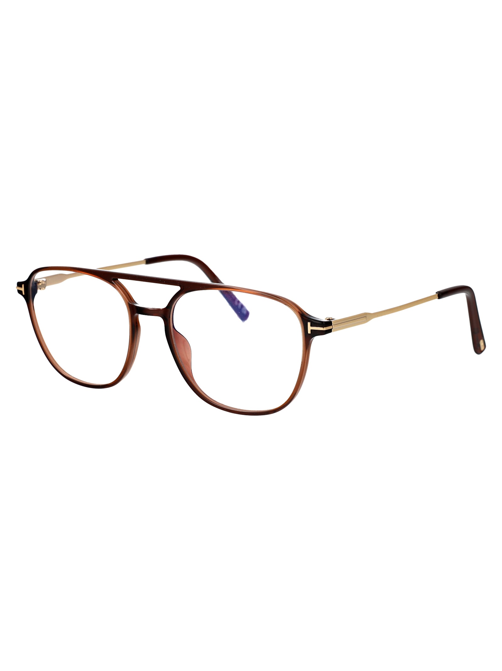 Tom Ford Ft5874-b Glasses In 048 Marrone Scuro Luc