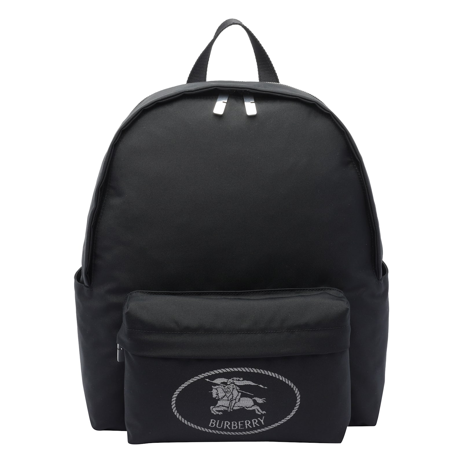 Burberry Black Backpack With Spacious Design And Padded Straps In Black