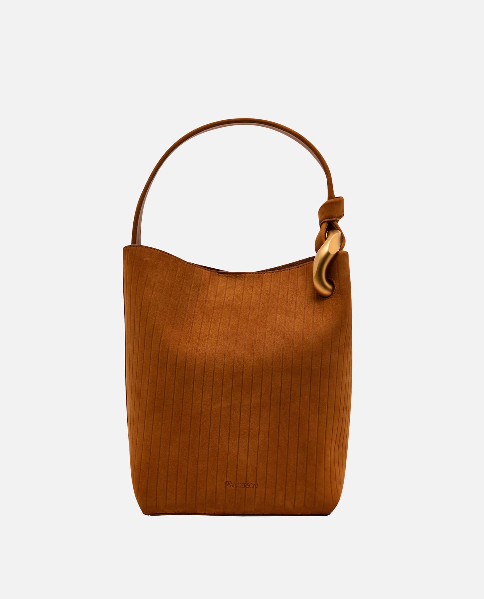 Jw Anderson The Jwa Corner Bucket Suede In Brown