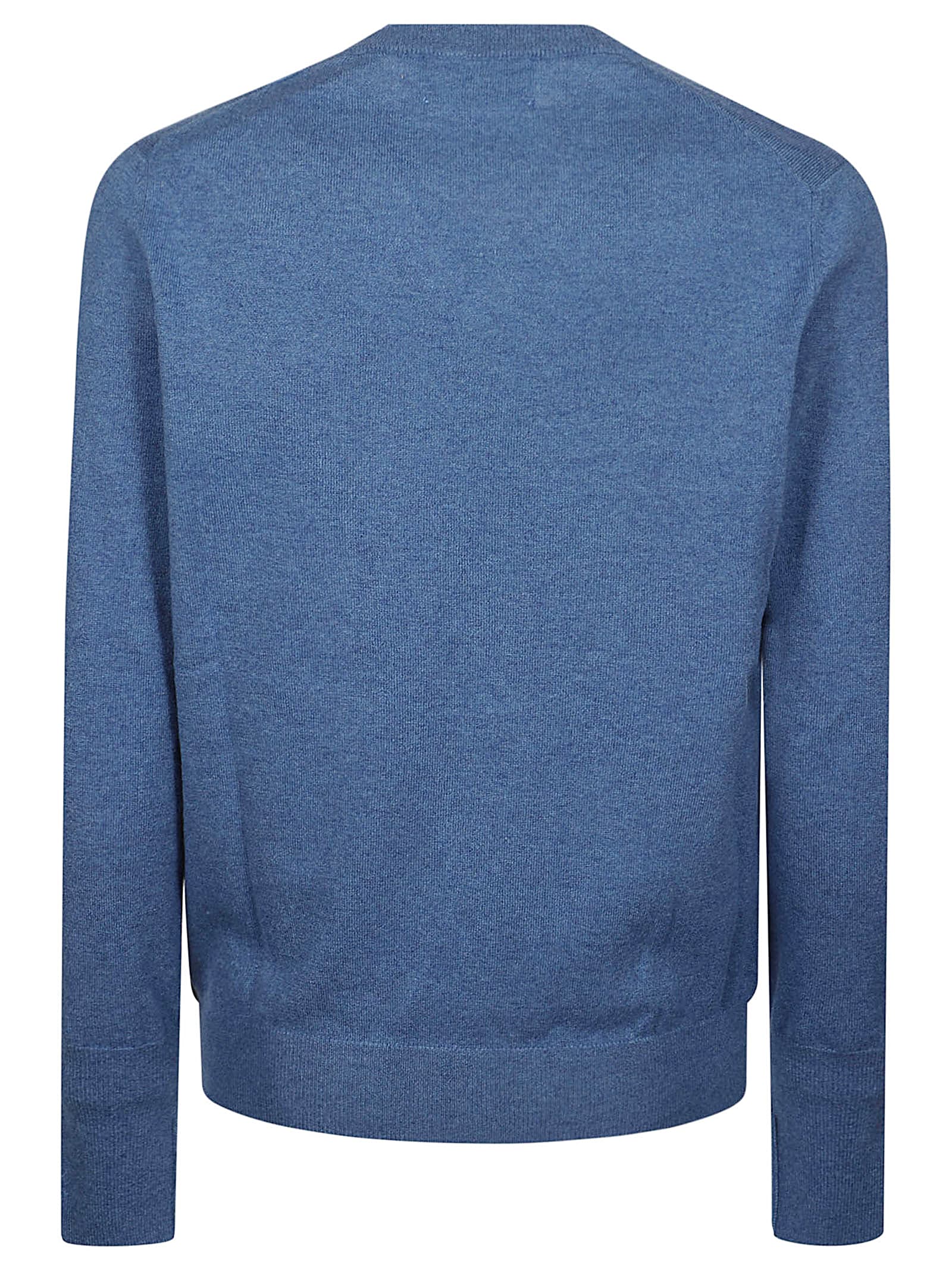 Ballantyne Long-sleeved Sweater In Soft Denim