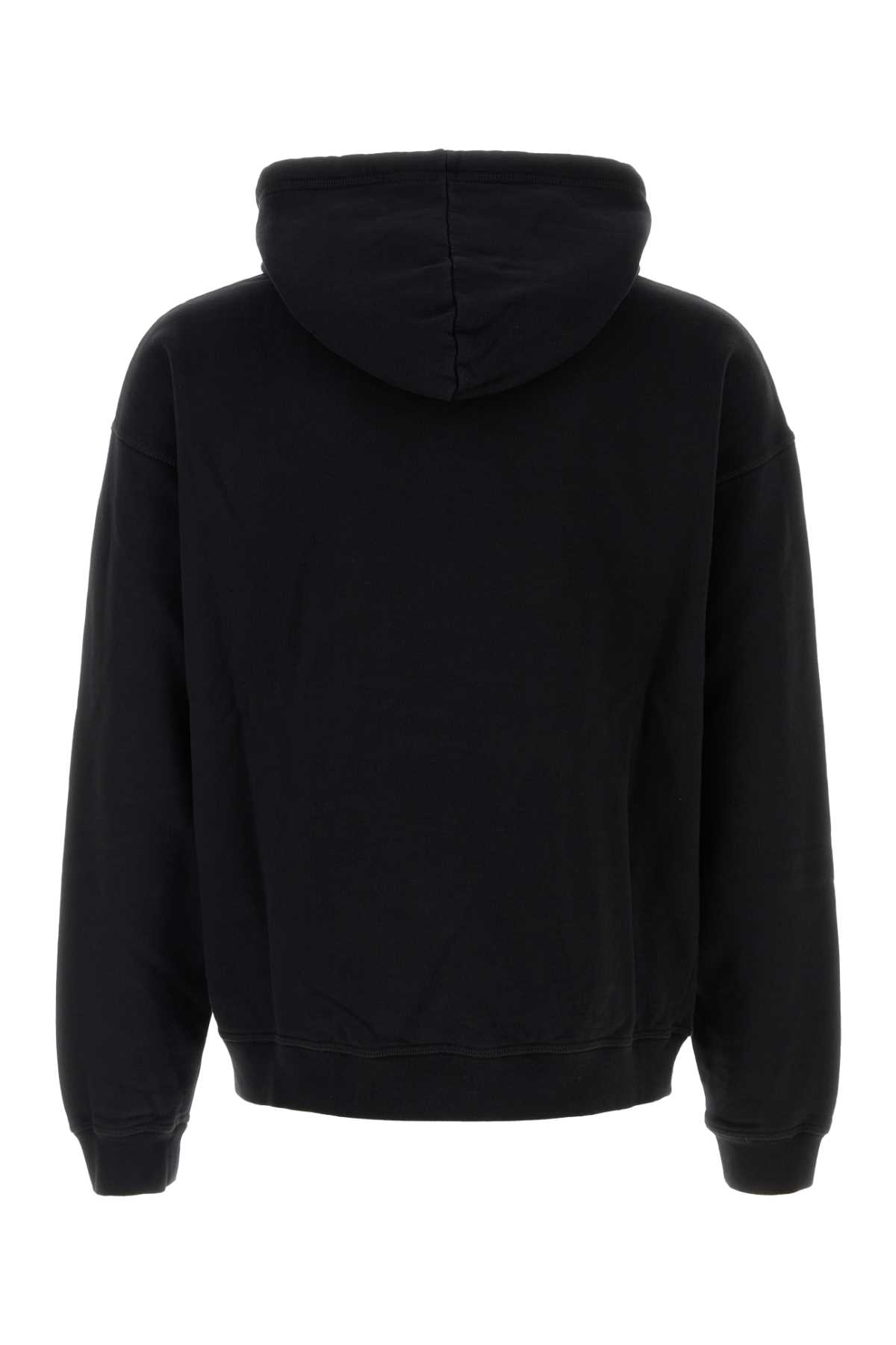 Dsquared2 Mens Black Embossed-text Relaxed-fit Cotton-jersey Hoody In Black