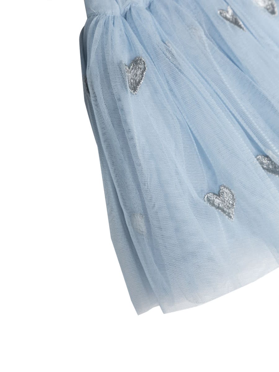 Shop Stella Mccartney Skirt With Embroidery In Baby Blue