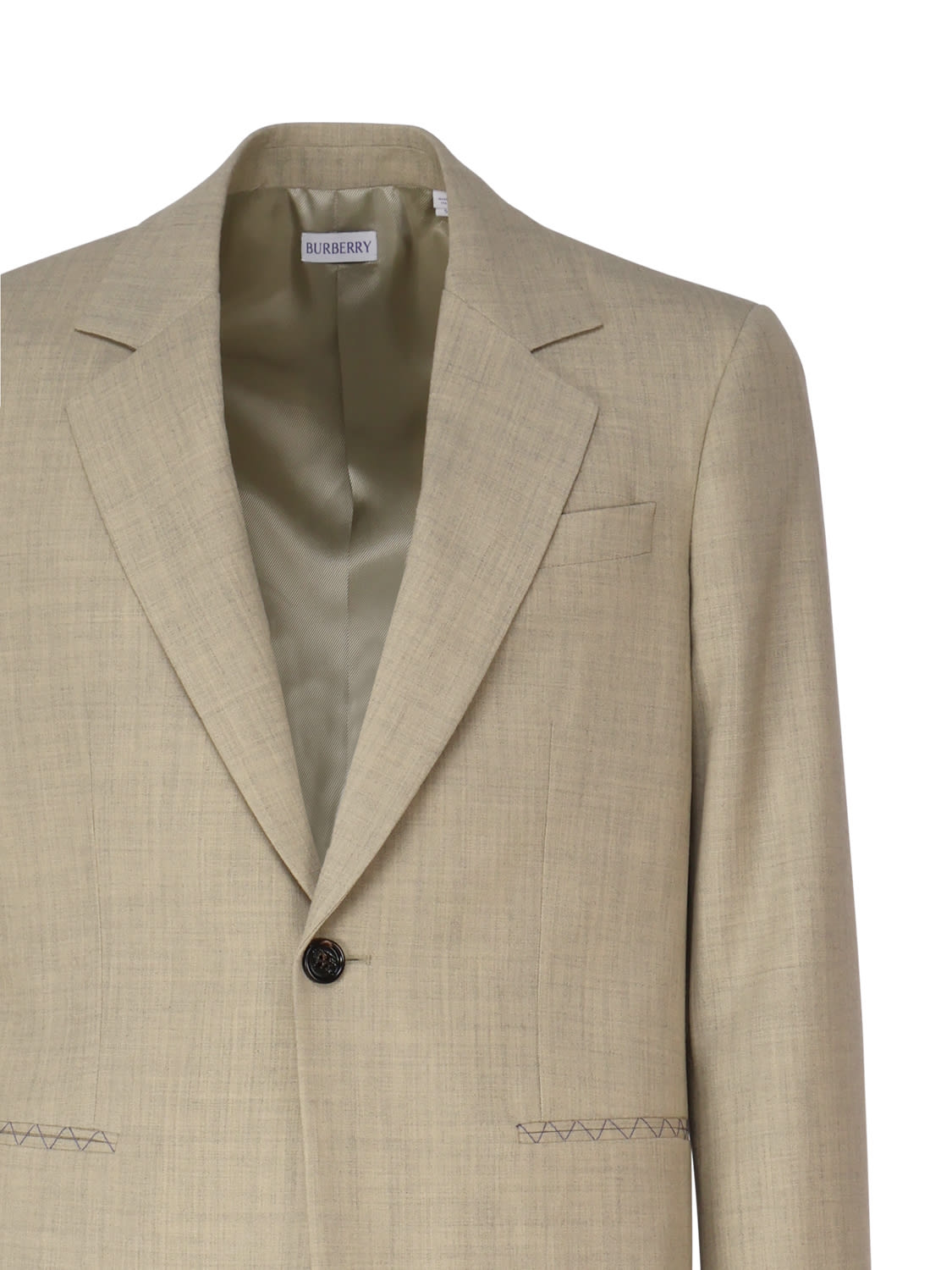 Shop Burberry Wool Tailored Jacket In Hunter