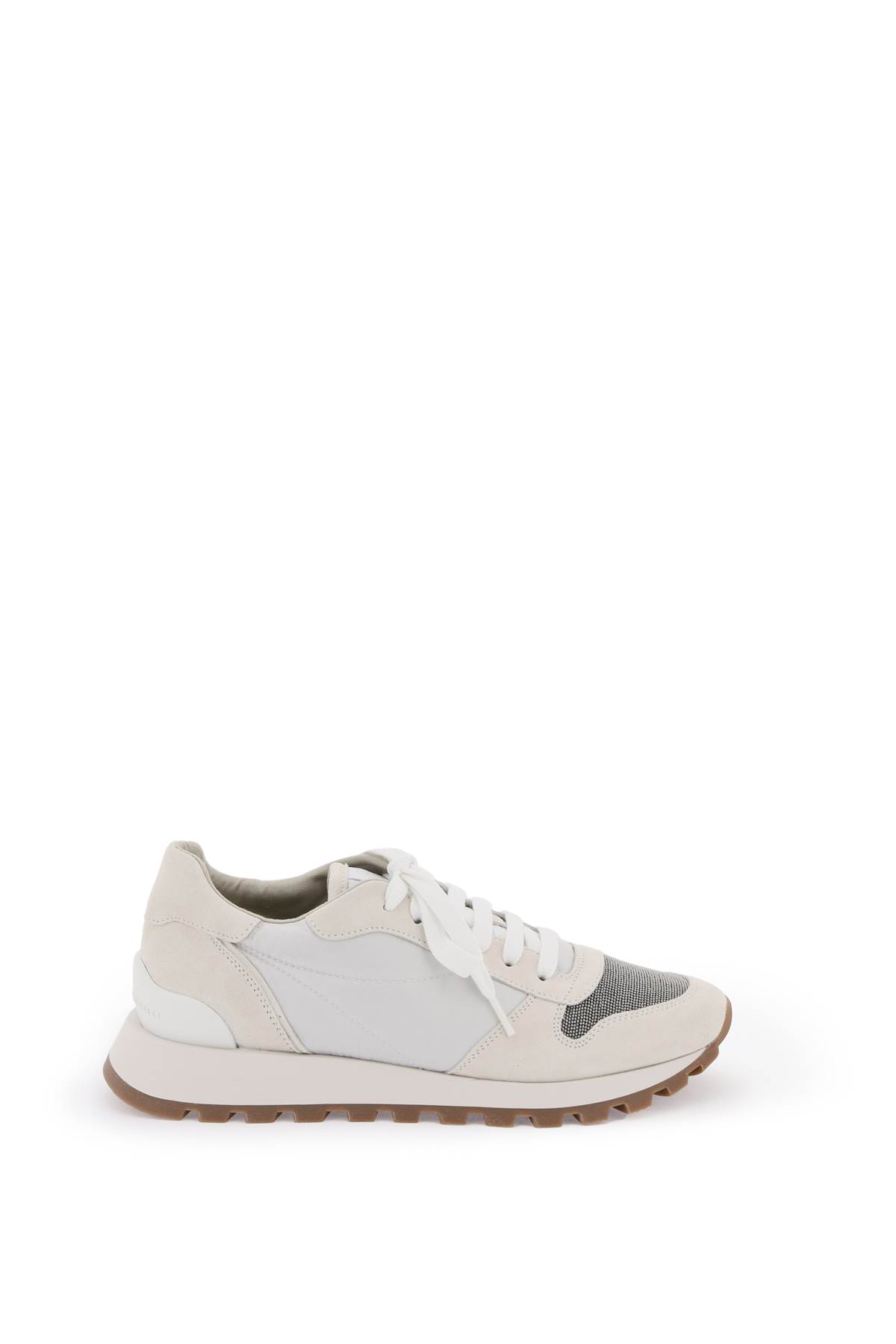 Shop Brunello Cucinelli Sneakers With Monili Toe In White