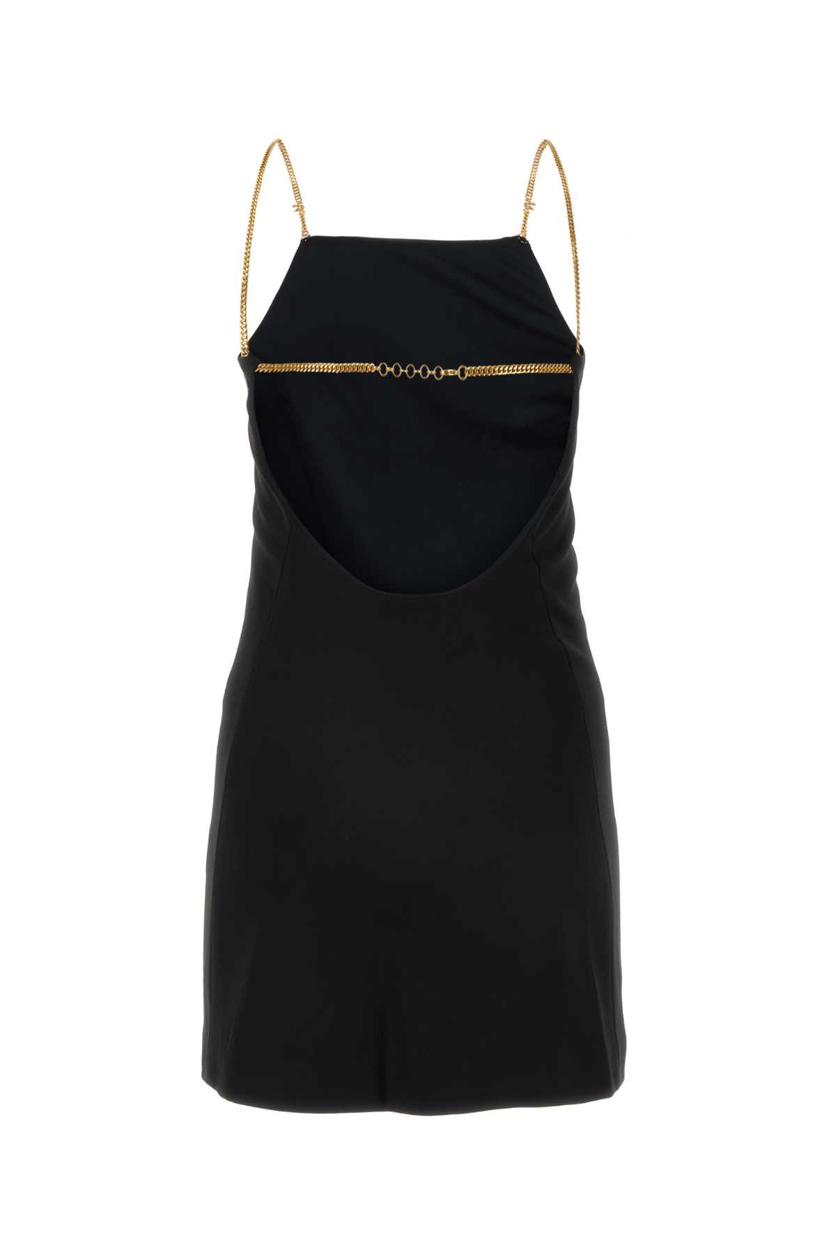Shop Palm Angels Black Jersey Mini Dress In Blackblack