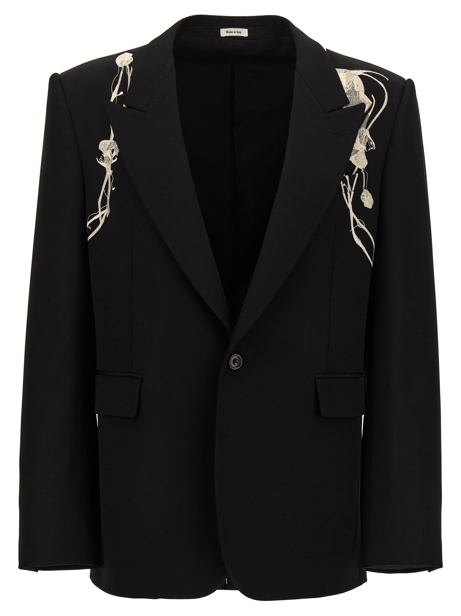 Shop Alexander Mcqueen Harness Blazer In White/black