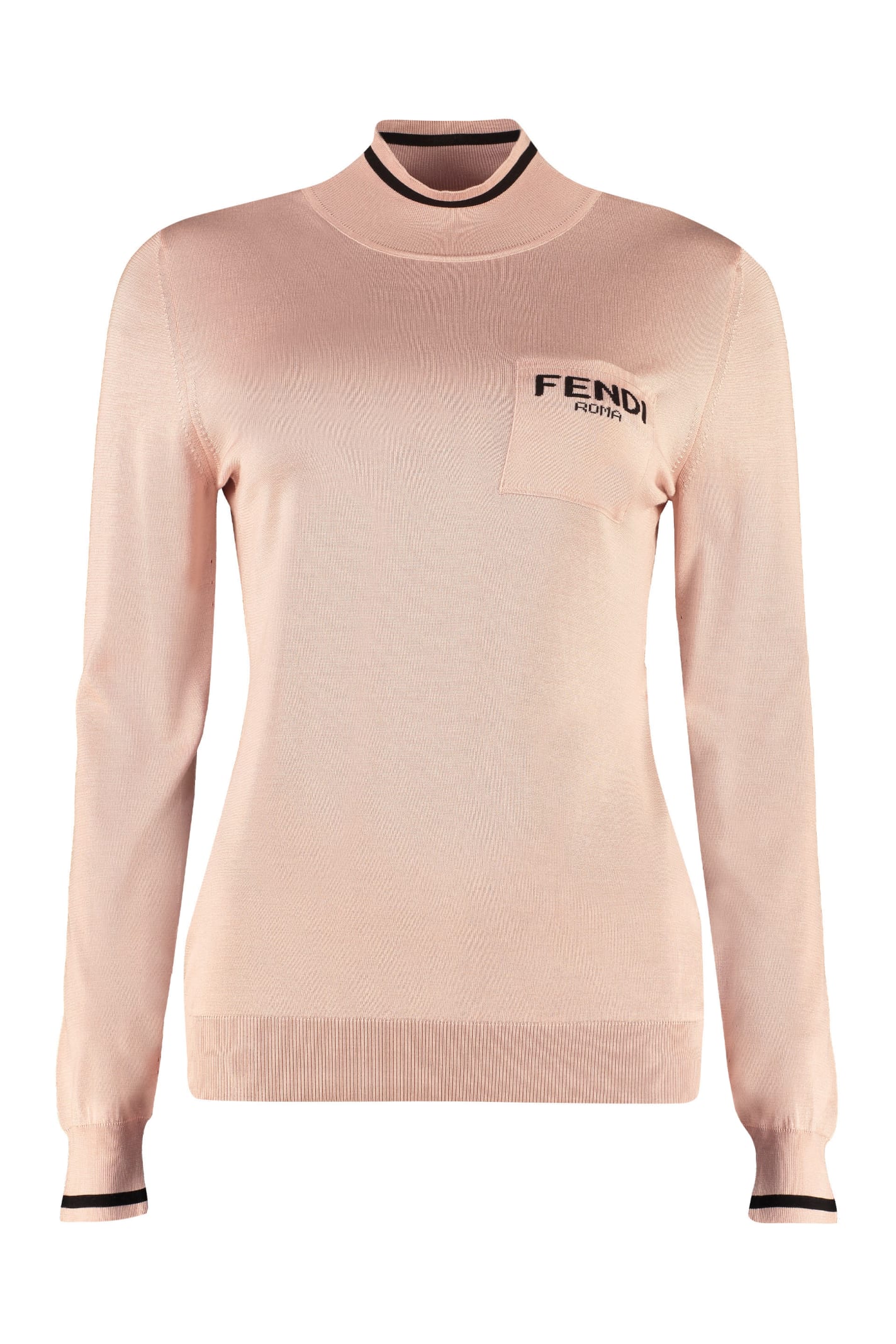 Click to view more detailed imagery on our partner's website Fendi Long Sleeve Turtleneck In Pink