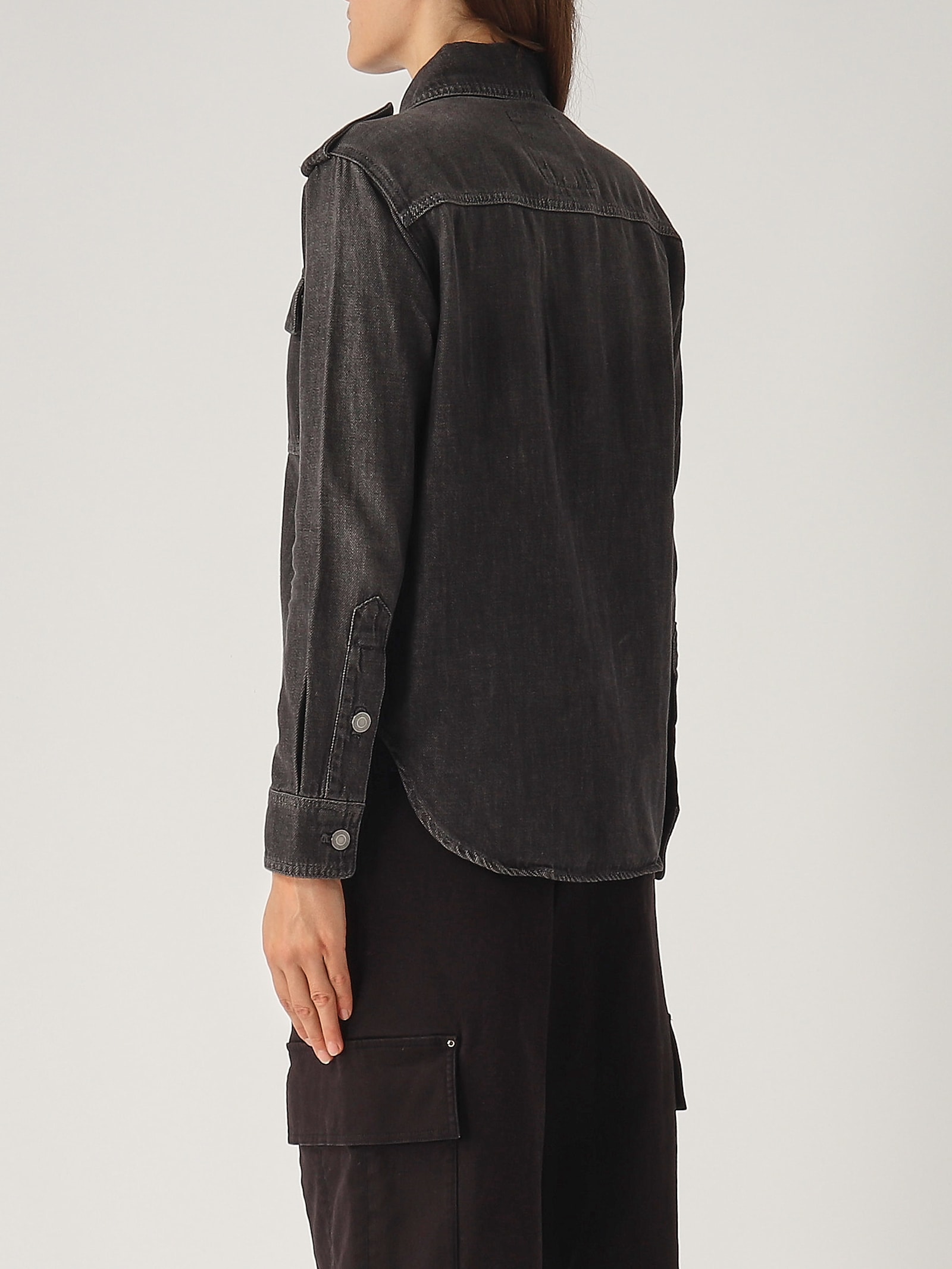 Michael Kors Denim Shirt In Antracite