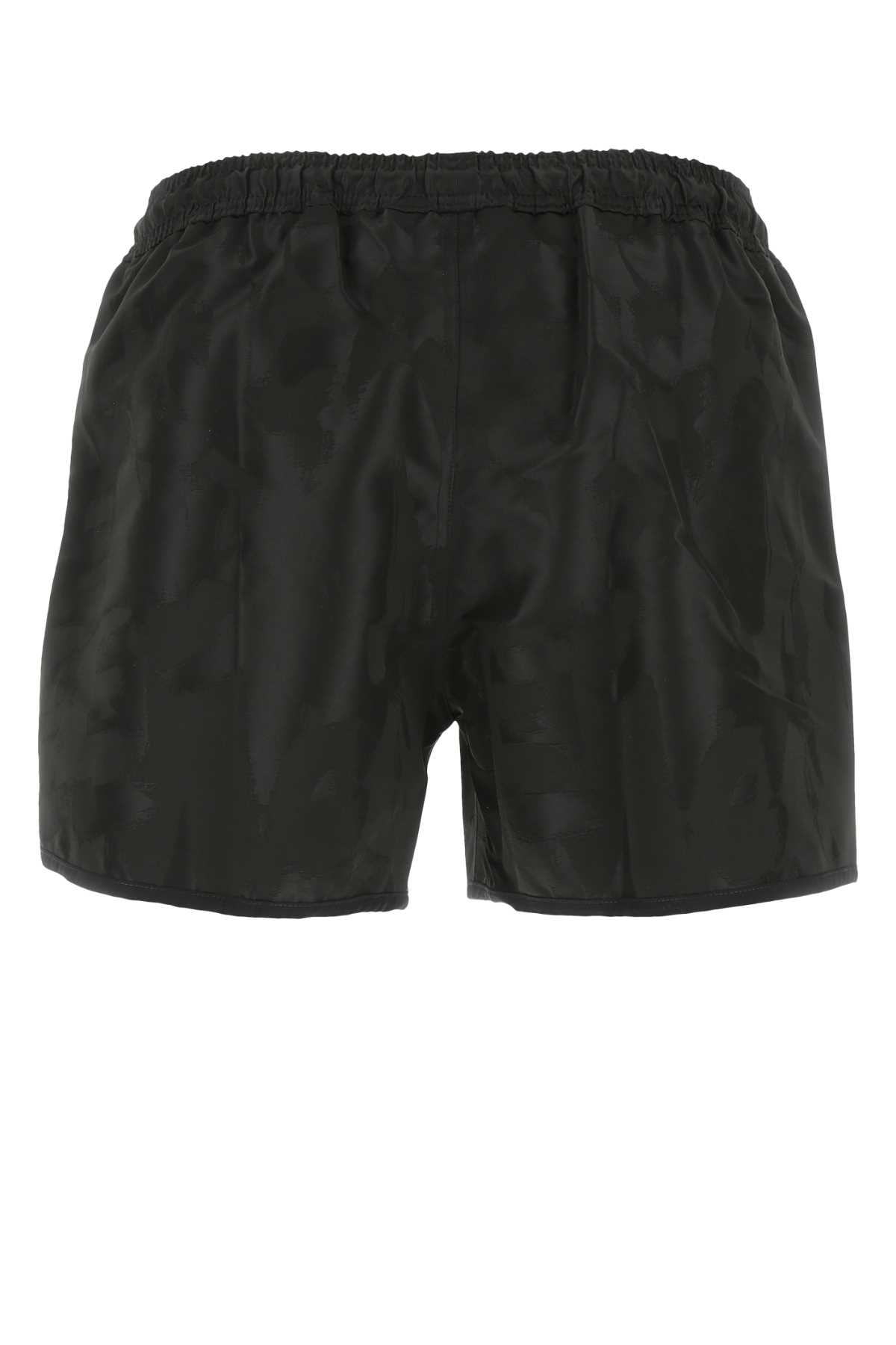 Shop Alexander Mcqueen Black Polyester Swimming Shorts In 1078