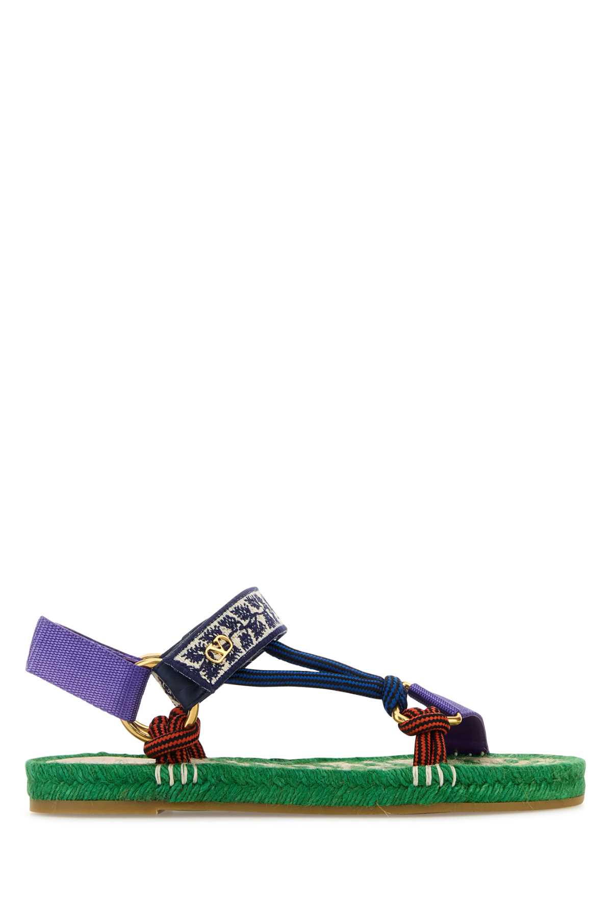 Shop Valentino Embroidered Fabric Lake Powell Sandals