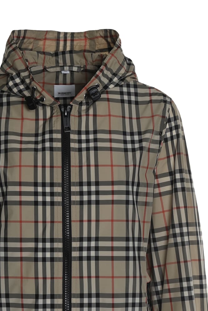 Shop Burberry Nylon Jacket In Beige