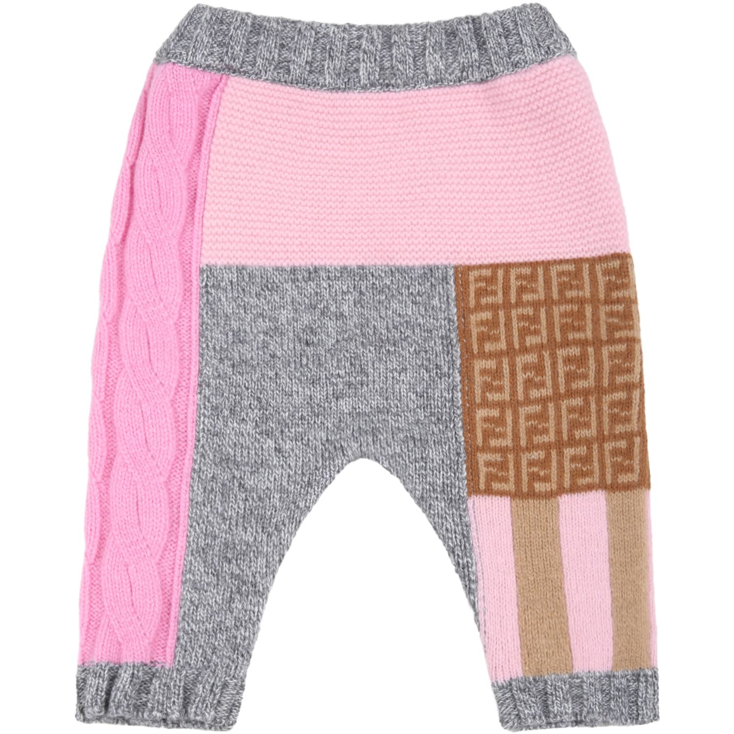 Fendi Multicolor Trouser For Baby Girl With Double Ff