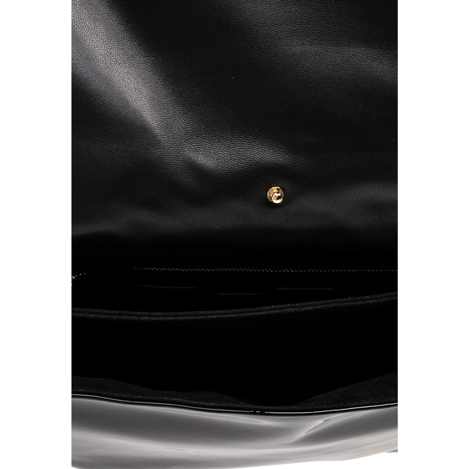 Shop Dolce & Gabbana Glossy Shoulder Bag In Black