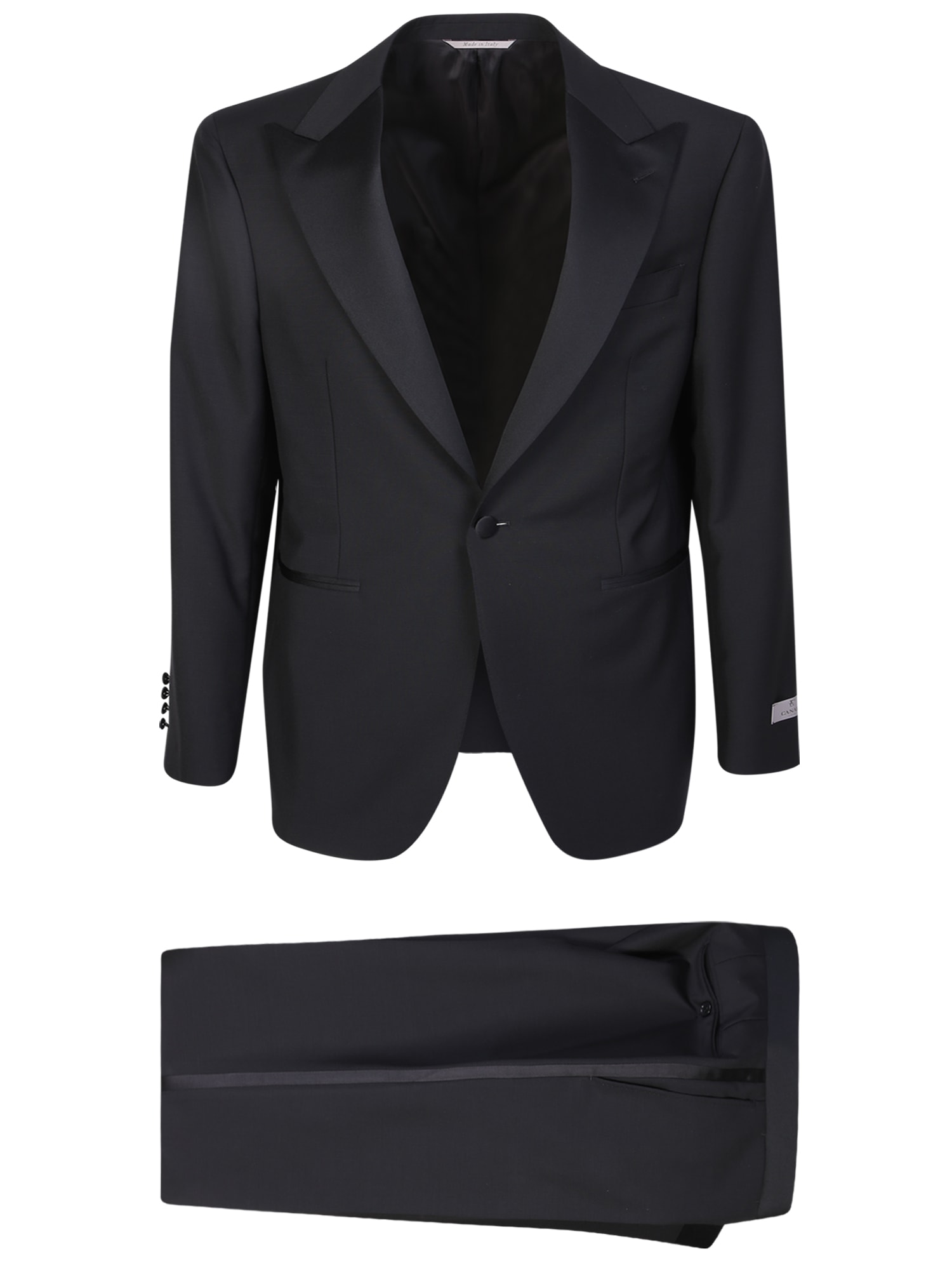 CANALI SINGLE BREASTED BLACK SUIT