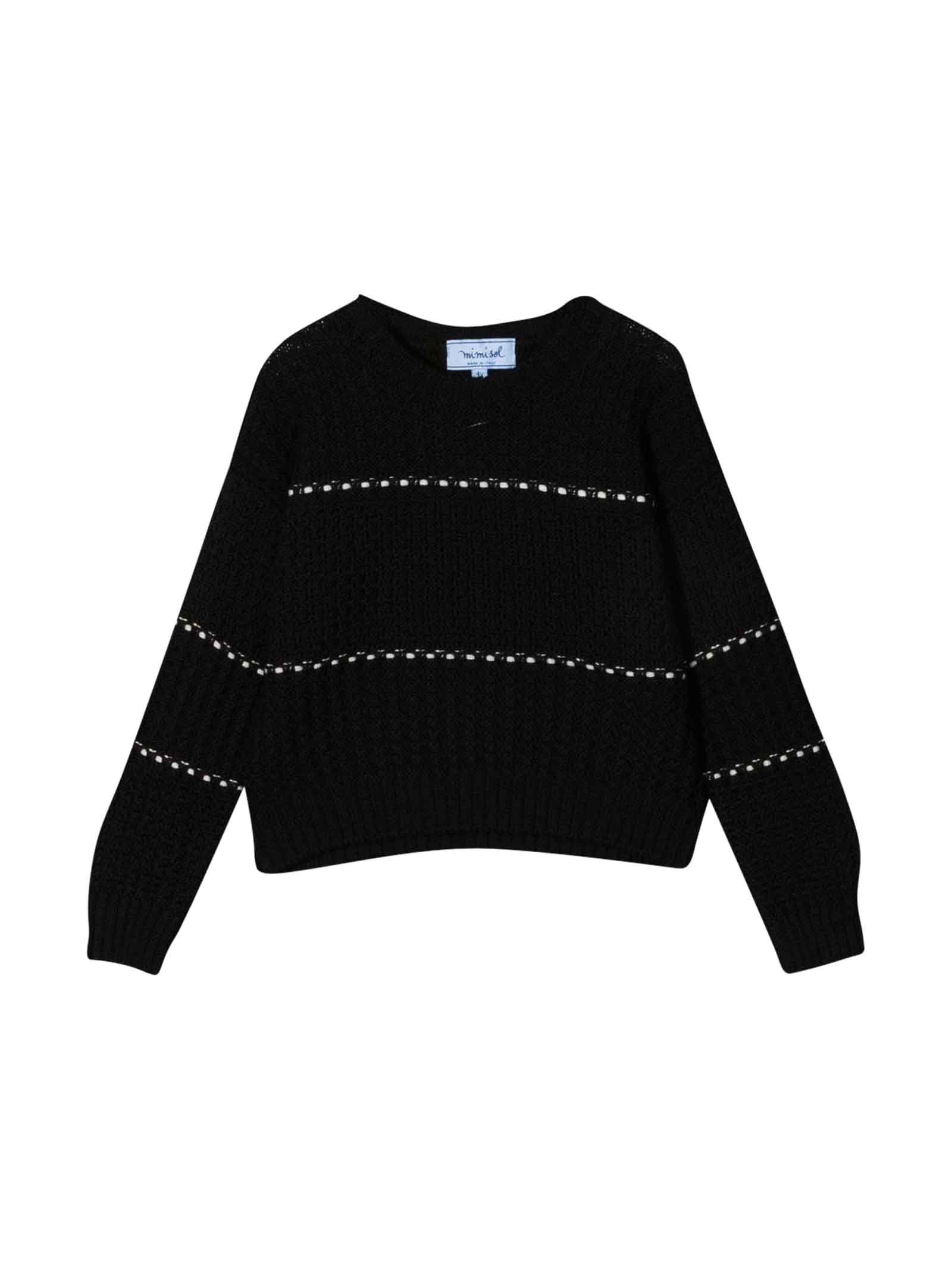 MiMiSol Mi Mi Sol Girls Black Sweater